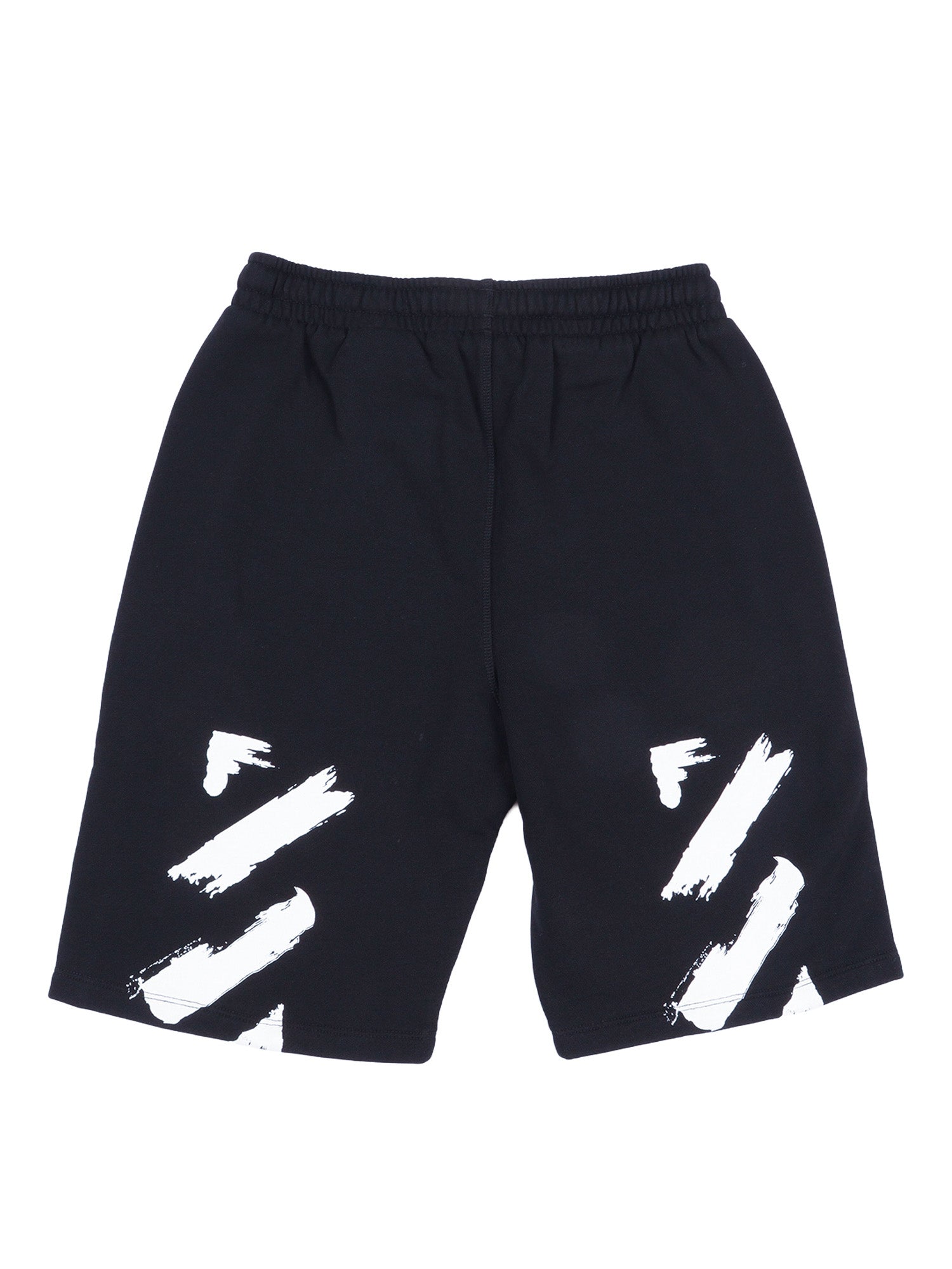 DIAG PAINT SWEATSHORT Black Cotton Bermuda Short