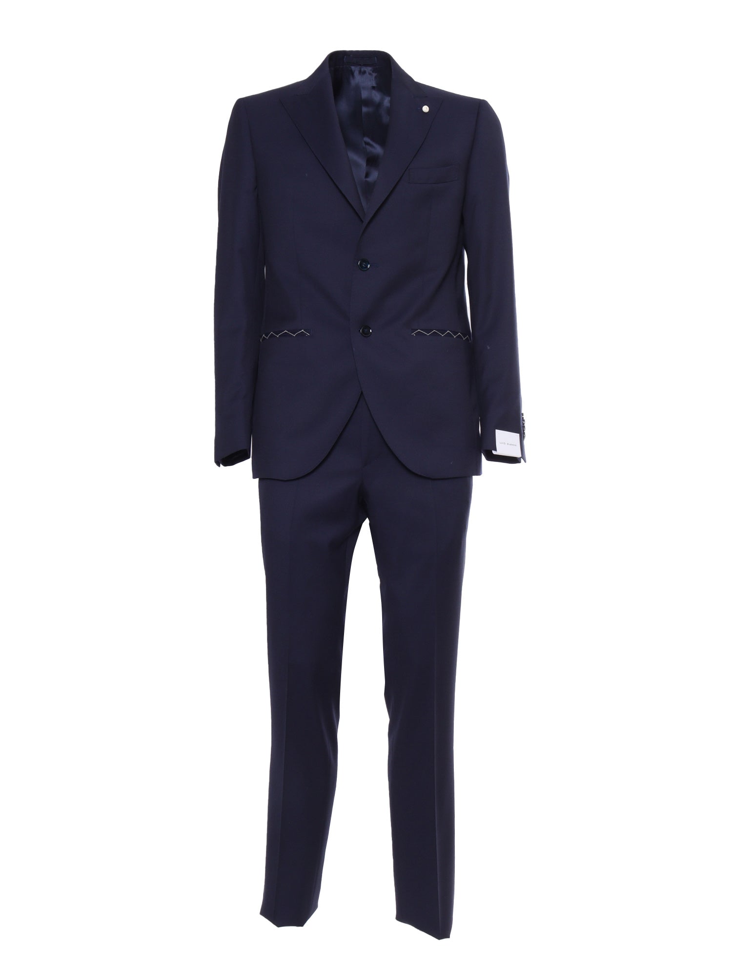 Blue mens suit Virgin Wool Jacket