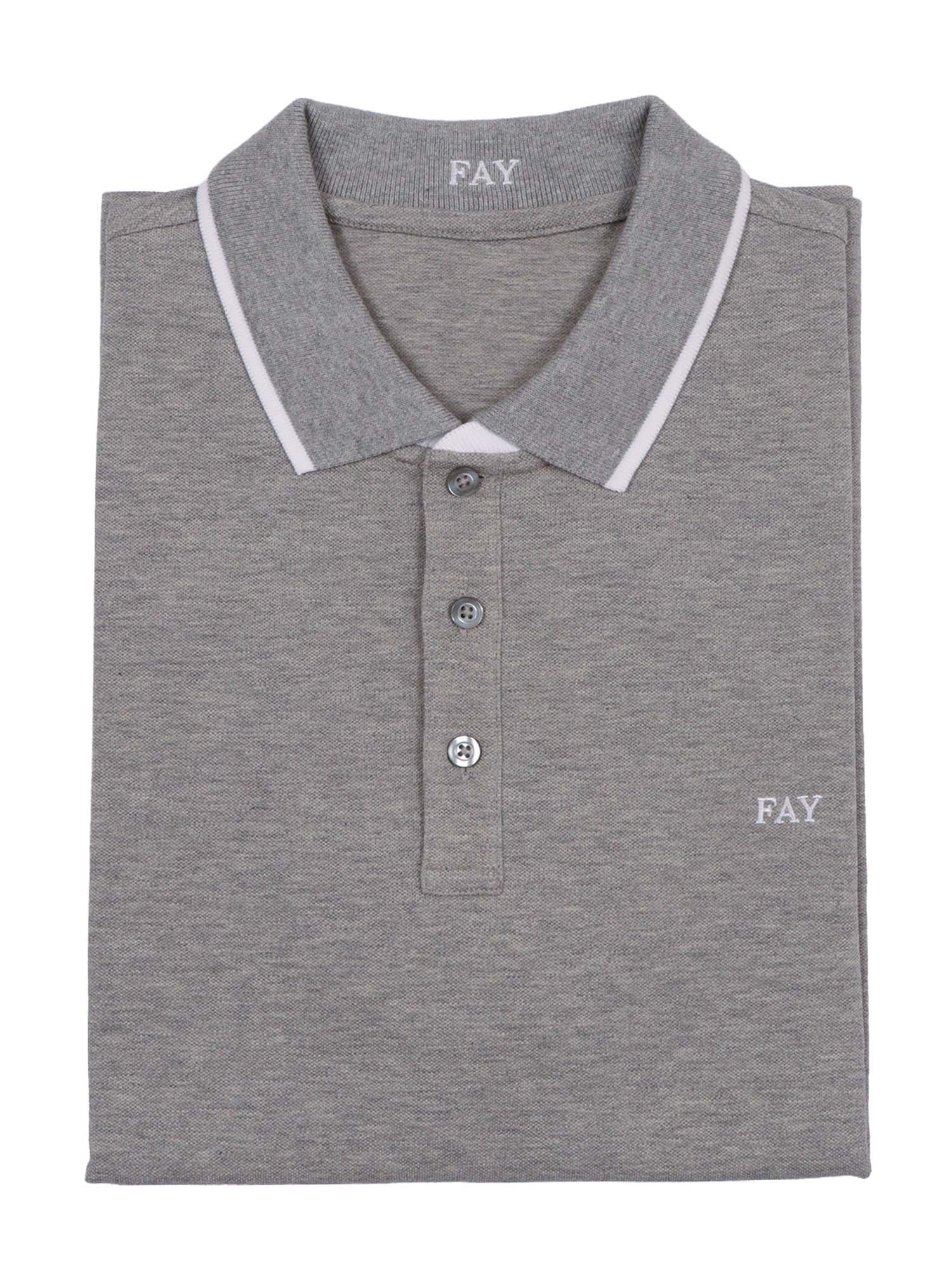 DB COLLAR PIQUET POLO Grey Cotton Elastane Shirt