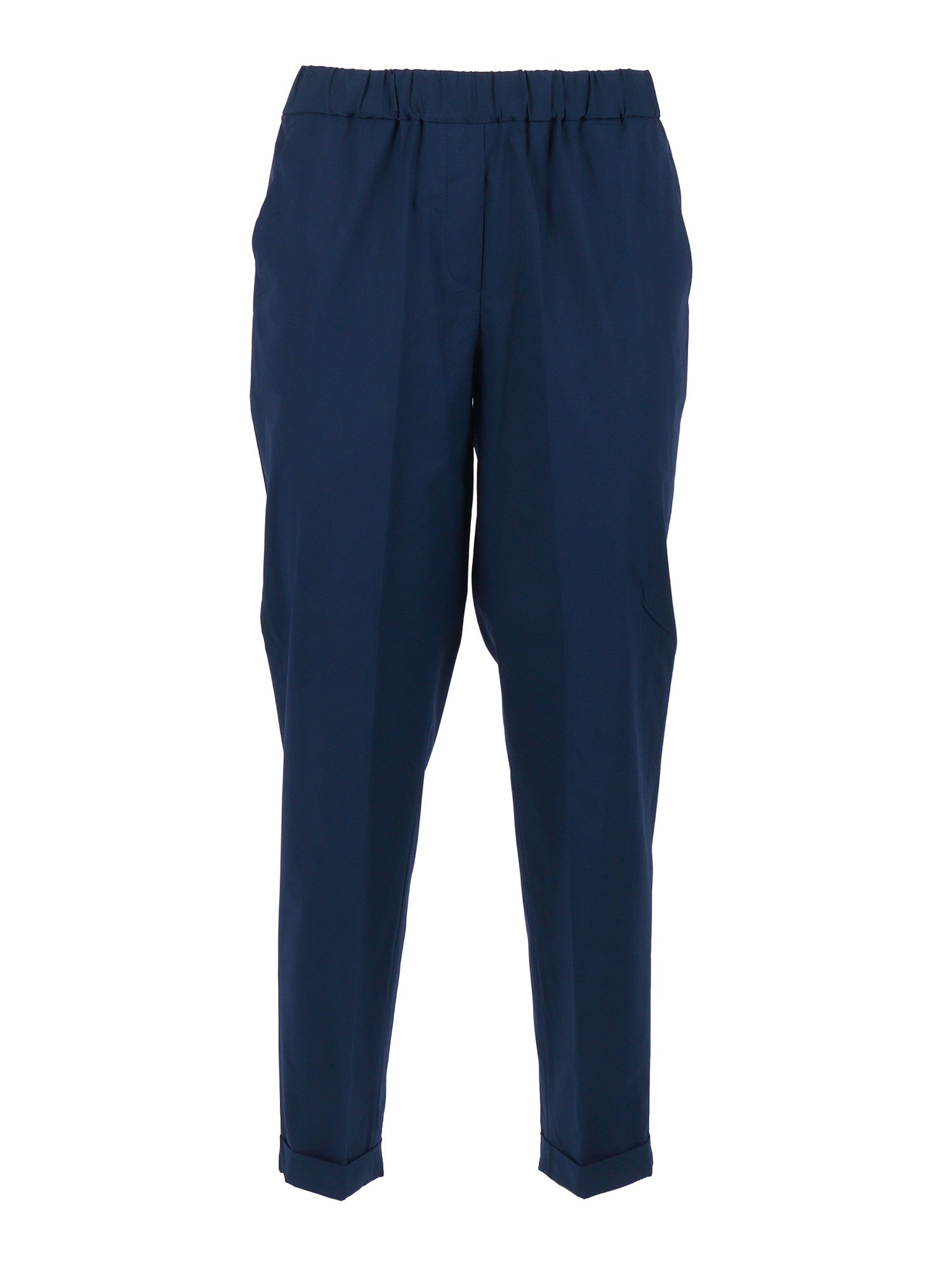 Trousers Blue Cotton Elastane Pant