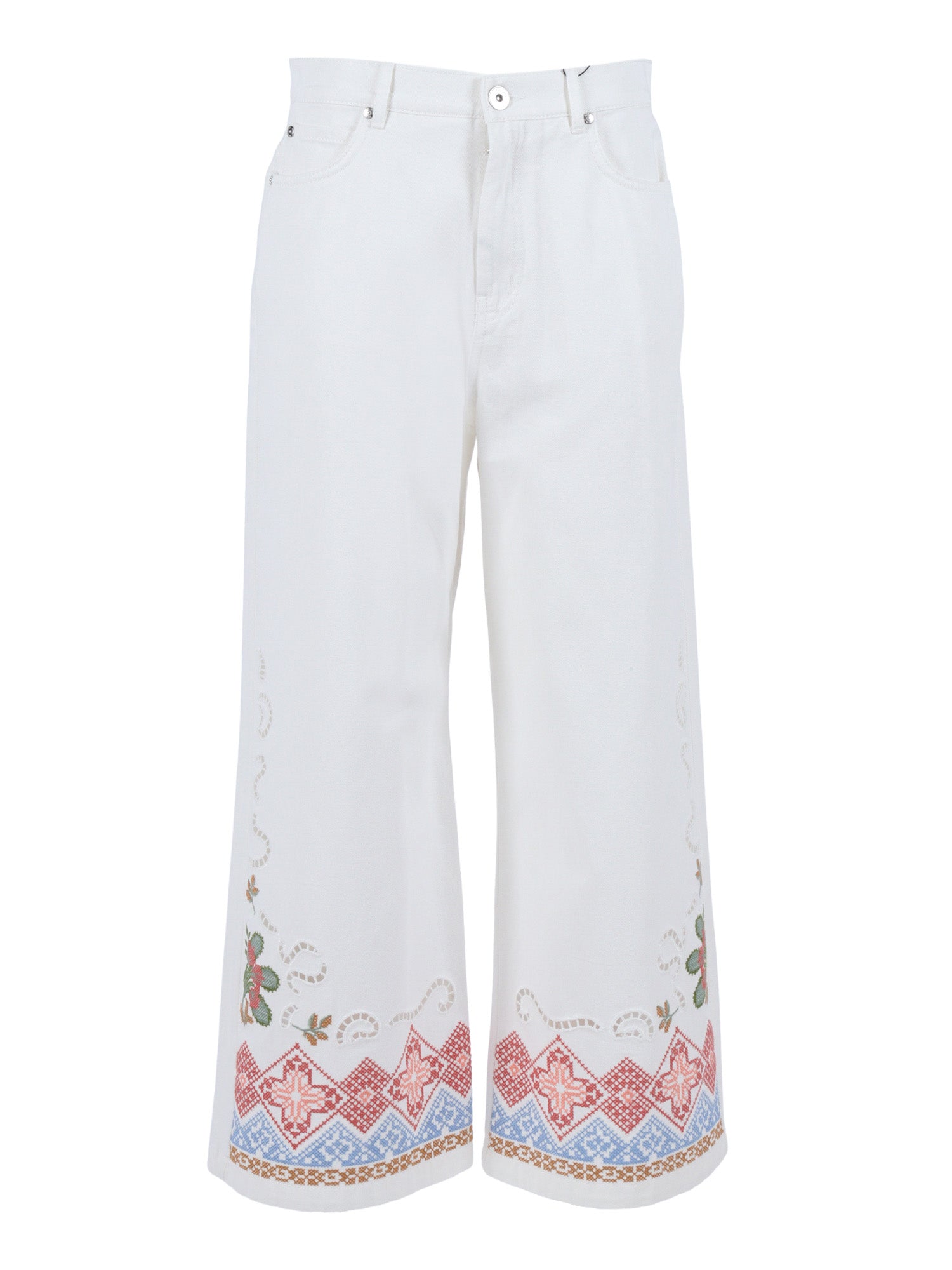 TROUSERS White Cotton Pant