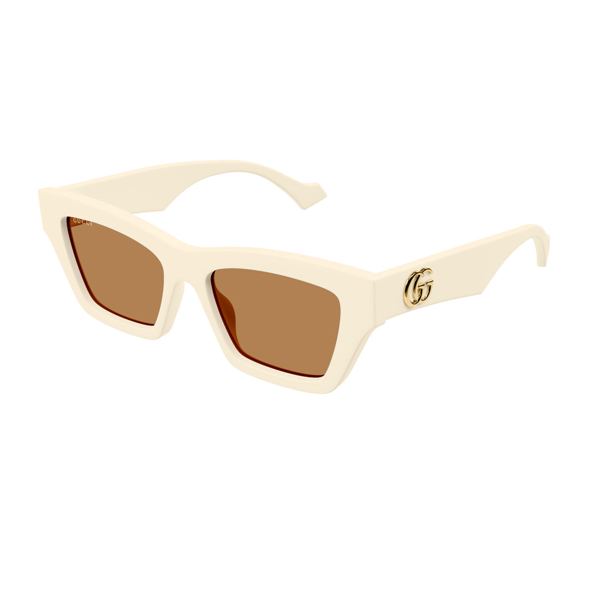 Gucci GG1753S Linea Emblem 003 Ivory Brown Avorio Recycled Acetate Occhiali Da Sole