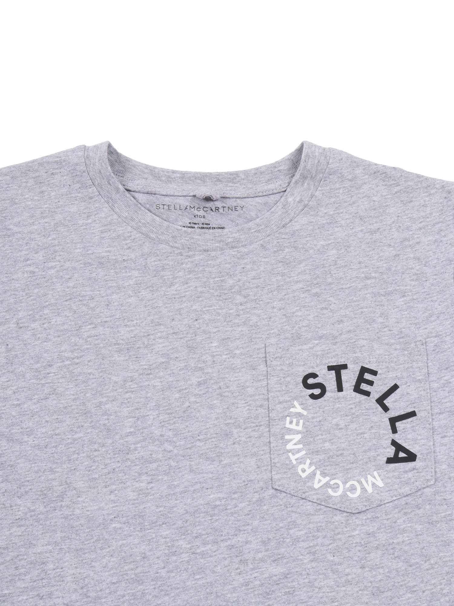 T-SHIRT-TOP Grey Cotton Short Sleeves T-shirt