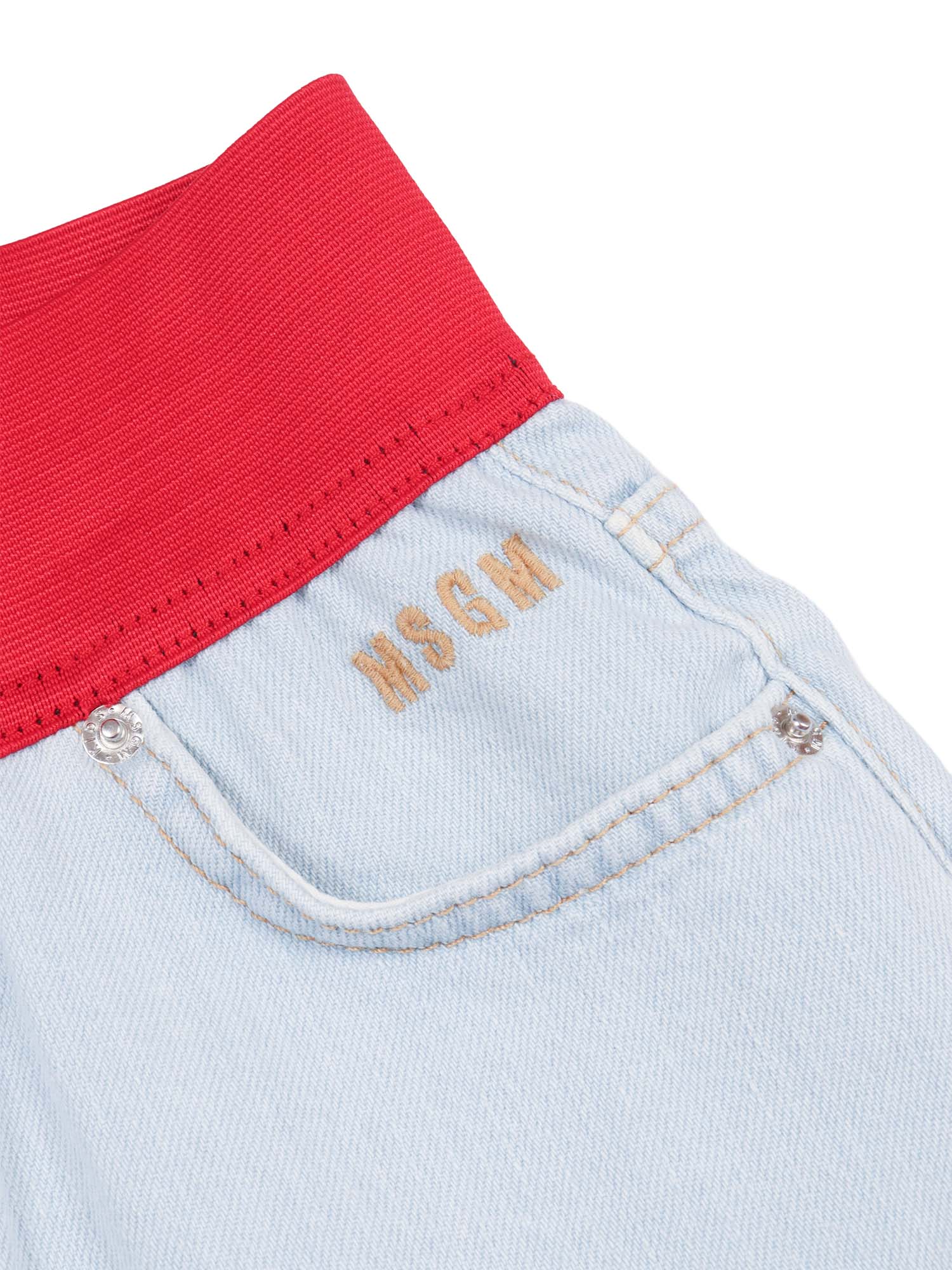 DENIM SHORTS GIRL Blue Cotton Bermuda
