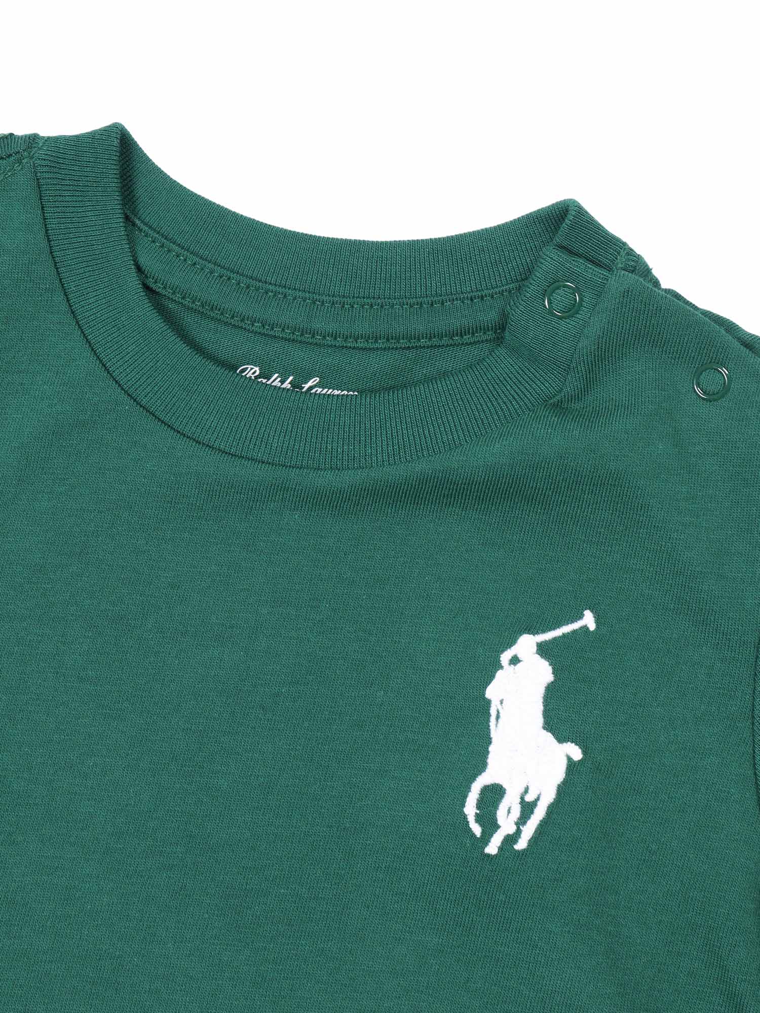 Ls Cn-Knit Shirts-T-Shirt Green Cotton Short Sleeves T-shirt