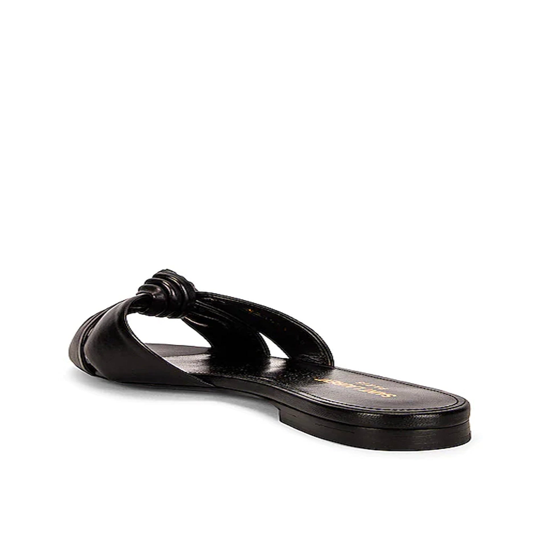 Leather Slides Black Calf