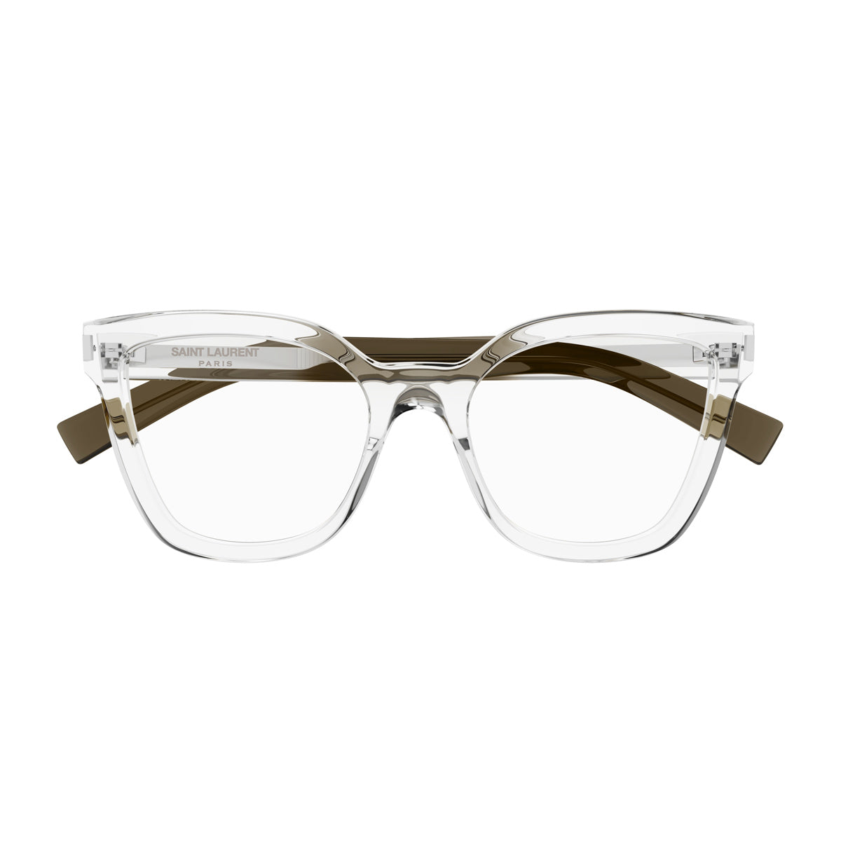 Saint Laurent SL 748 Linea Corner Angle 006 Crystal Trasparente Acetate Occhiali Da Vista
