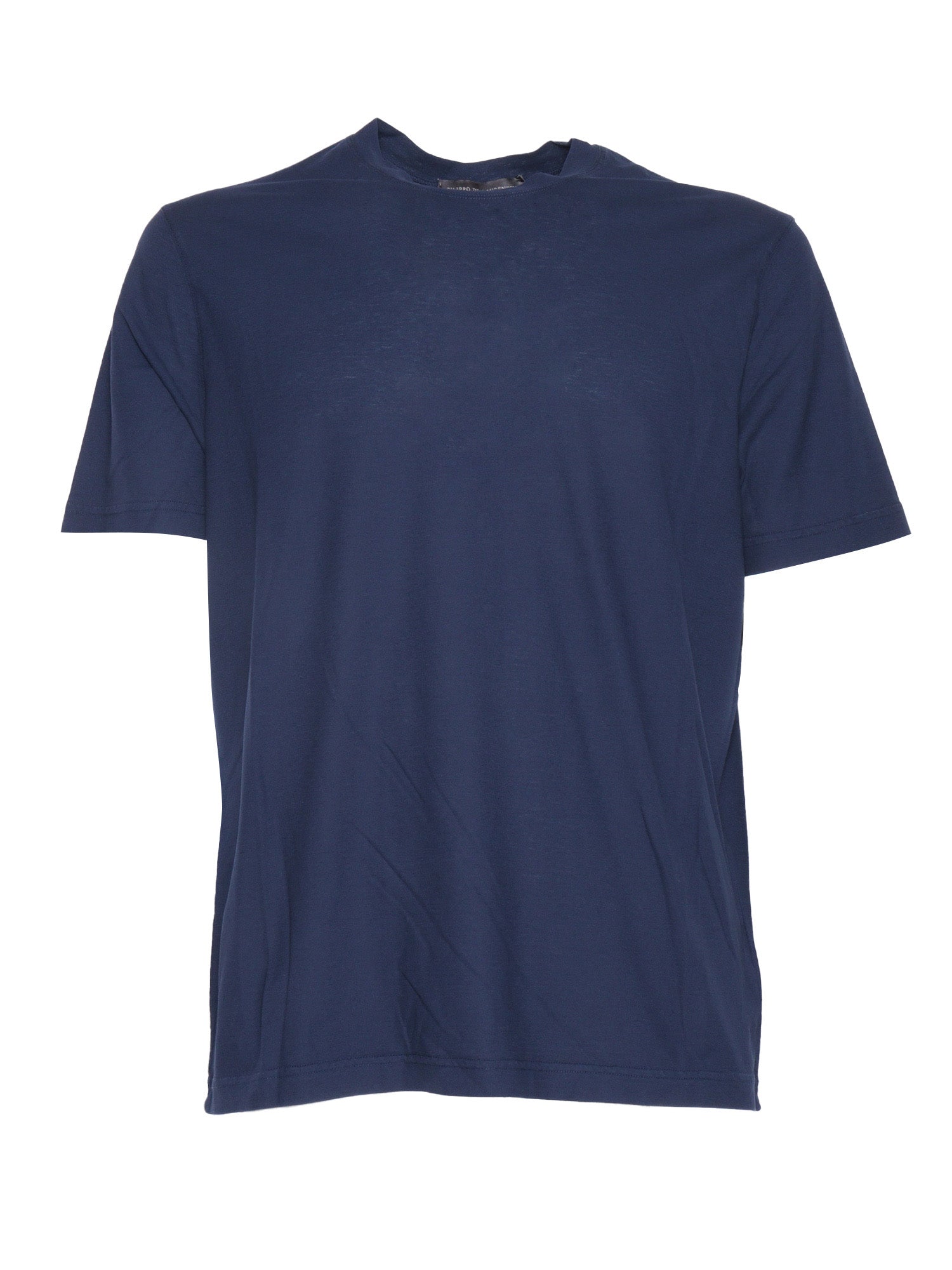TSHIRT SS Blue Cotton Short Sleeves T-shirt