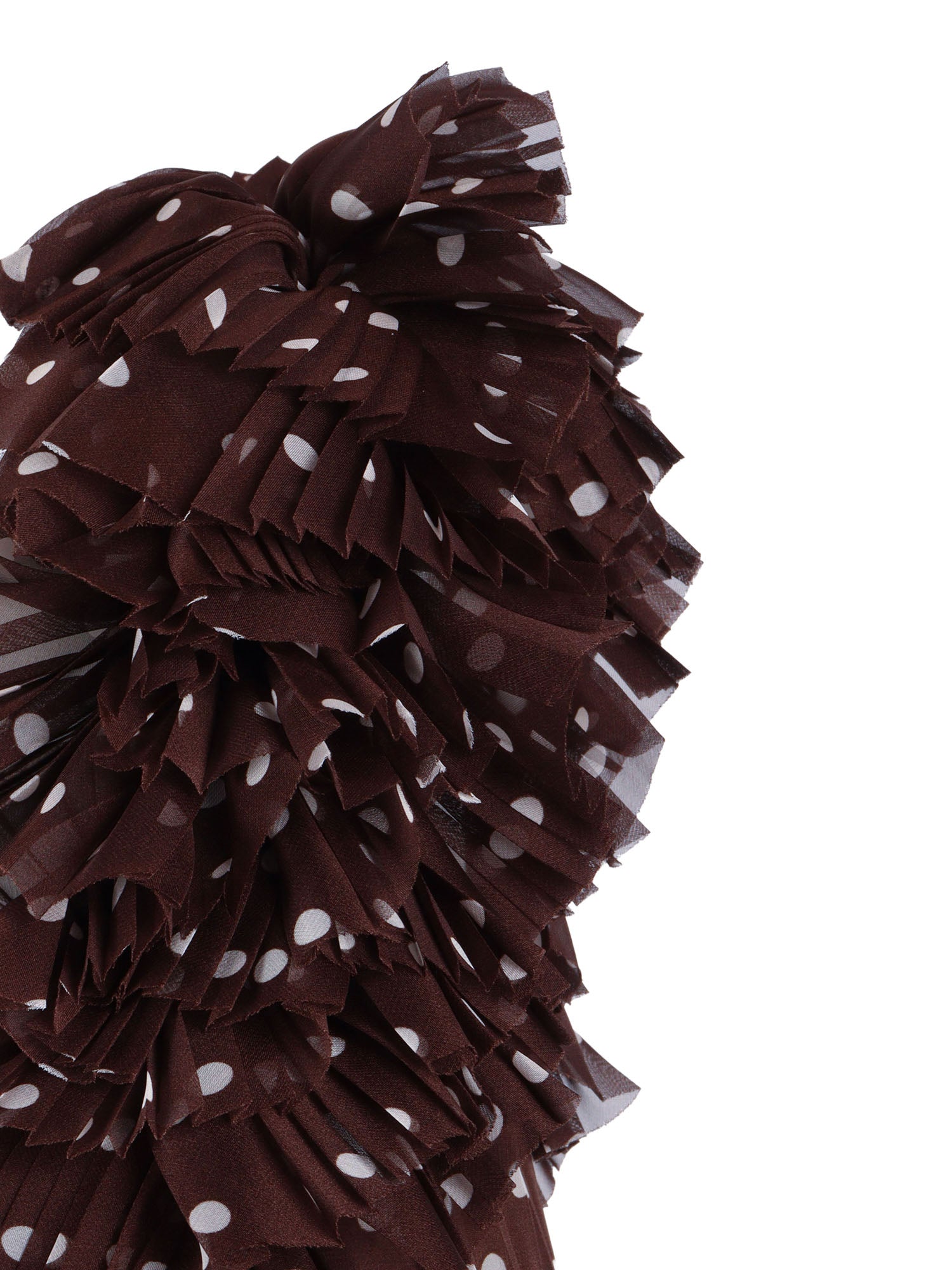 DRESS Brown Polyester Midi