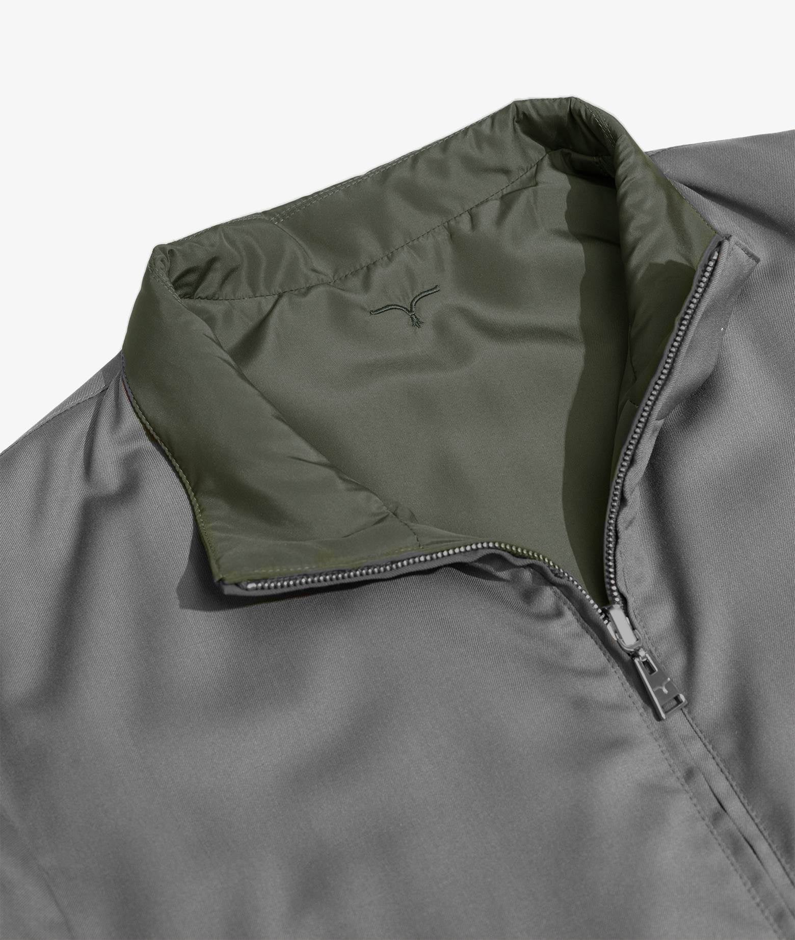 Reversible Wool Jacket Lightgray Sportswear (no Padding)