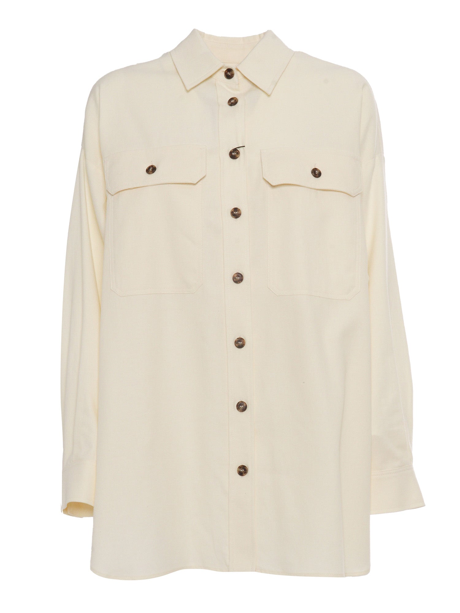 Rolf Ecru Jacket White Cotton Blouse