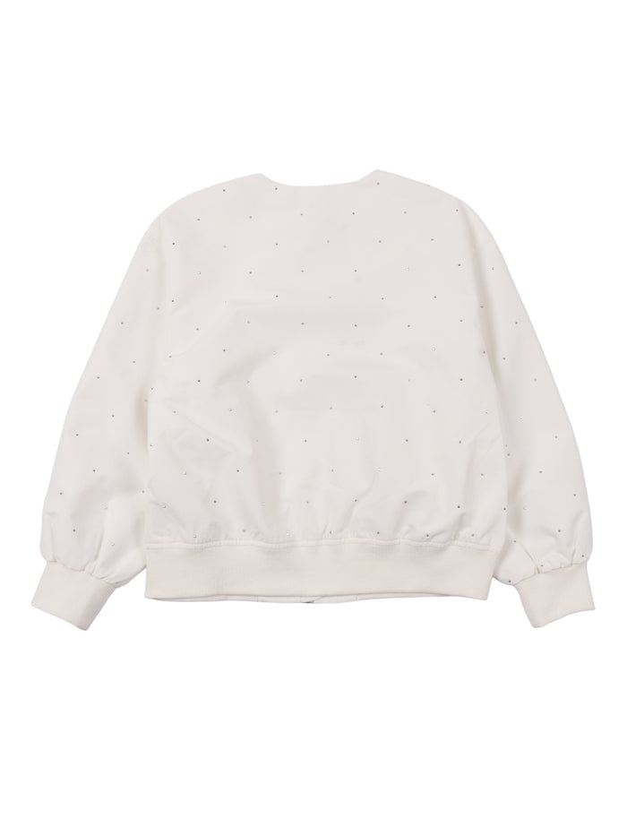 BOMBER White Polyester Lining Polyamide Jacket