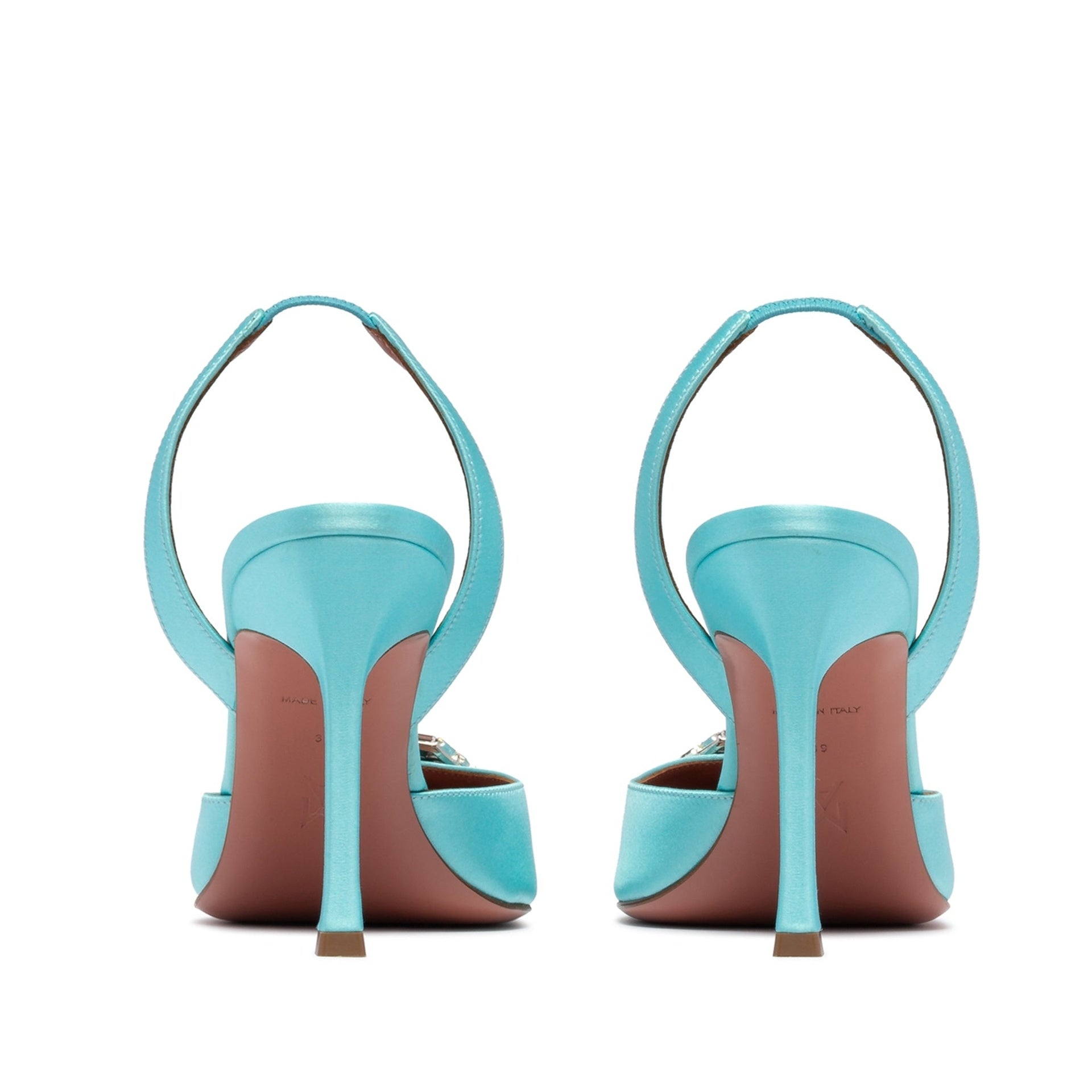 Amina Muaddi Camelia Pumps Green Silk
