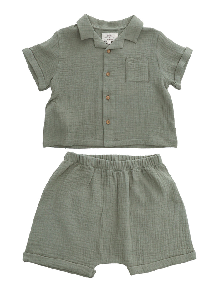Set Green Cotton Suits