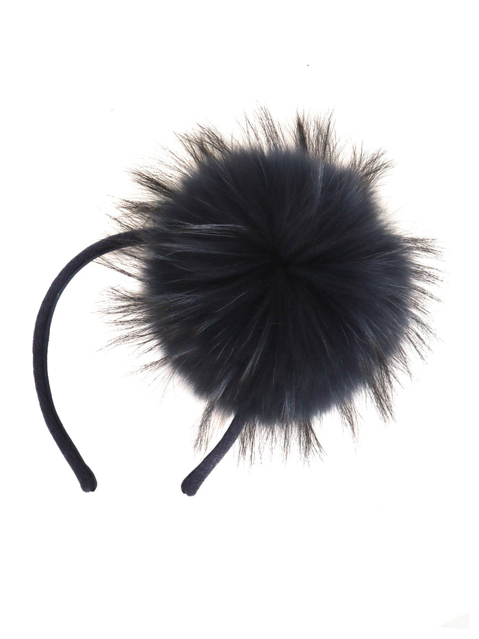 Real Murmasky Fur Headband Blue