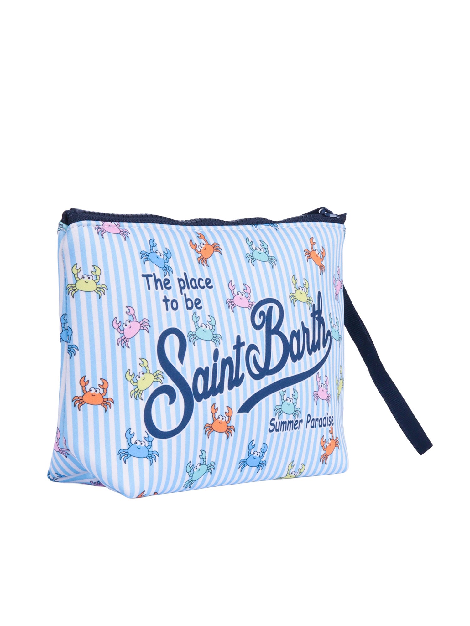 Aline-Pinchy Multi Stripes 30 Light Blue Sbr Polyester Handbag