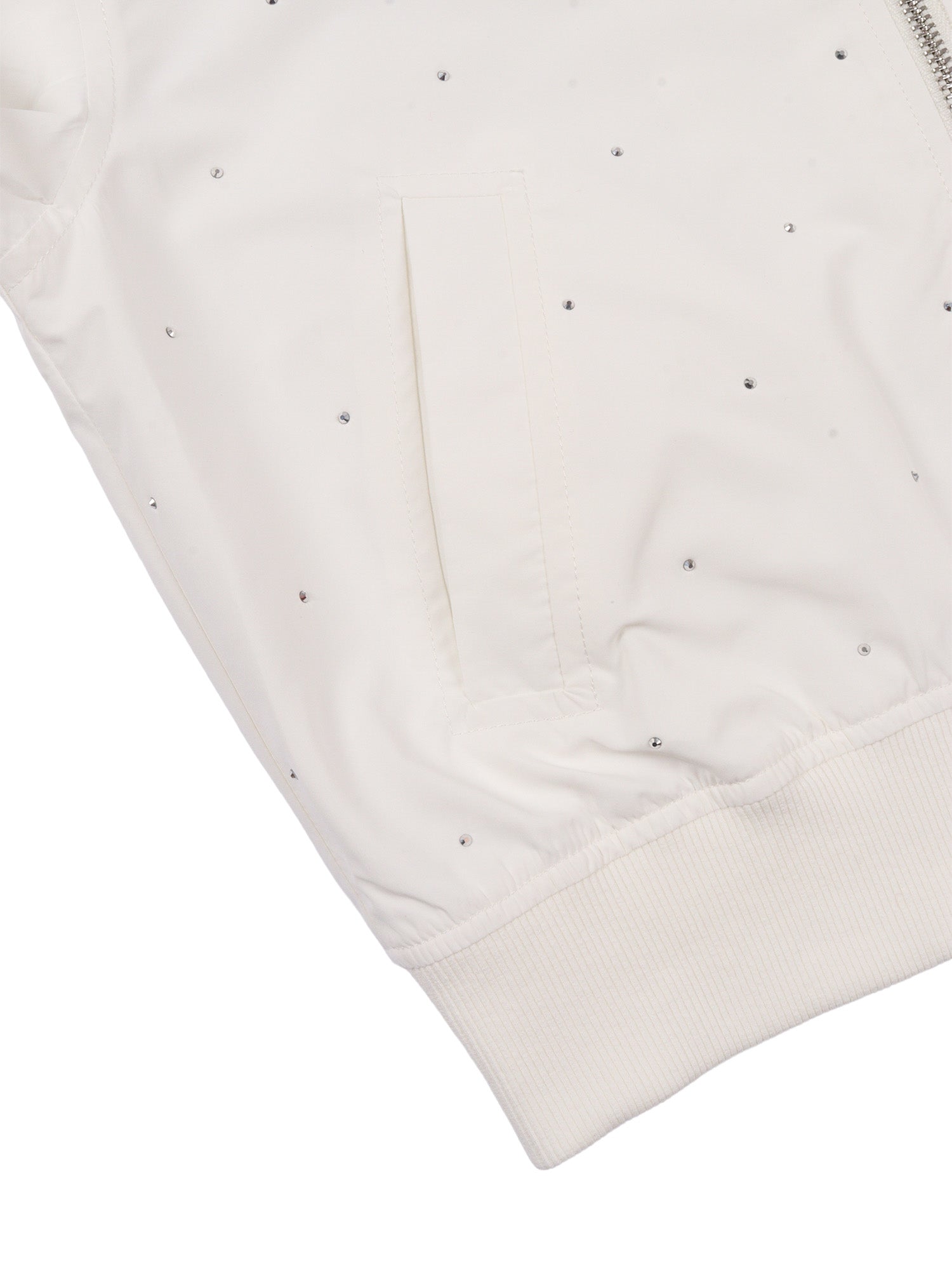 BOMBER White Polyester Lining Polyamide Jacket