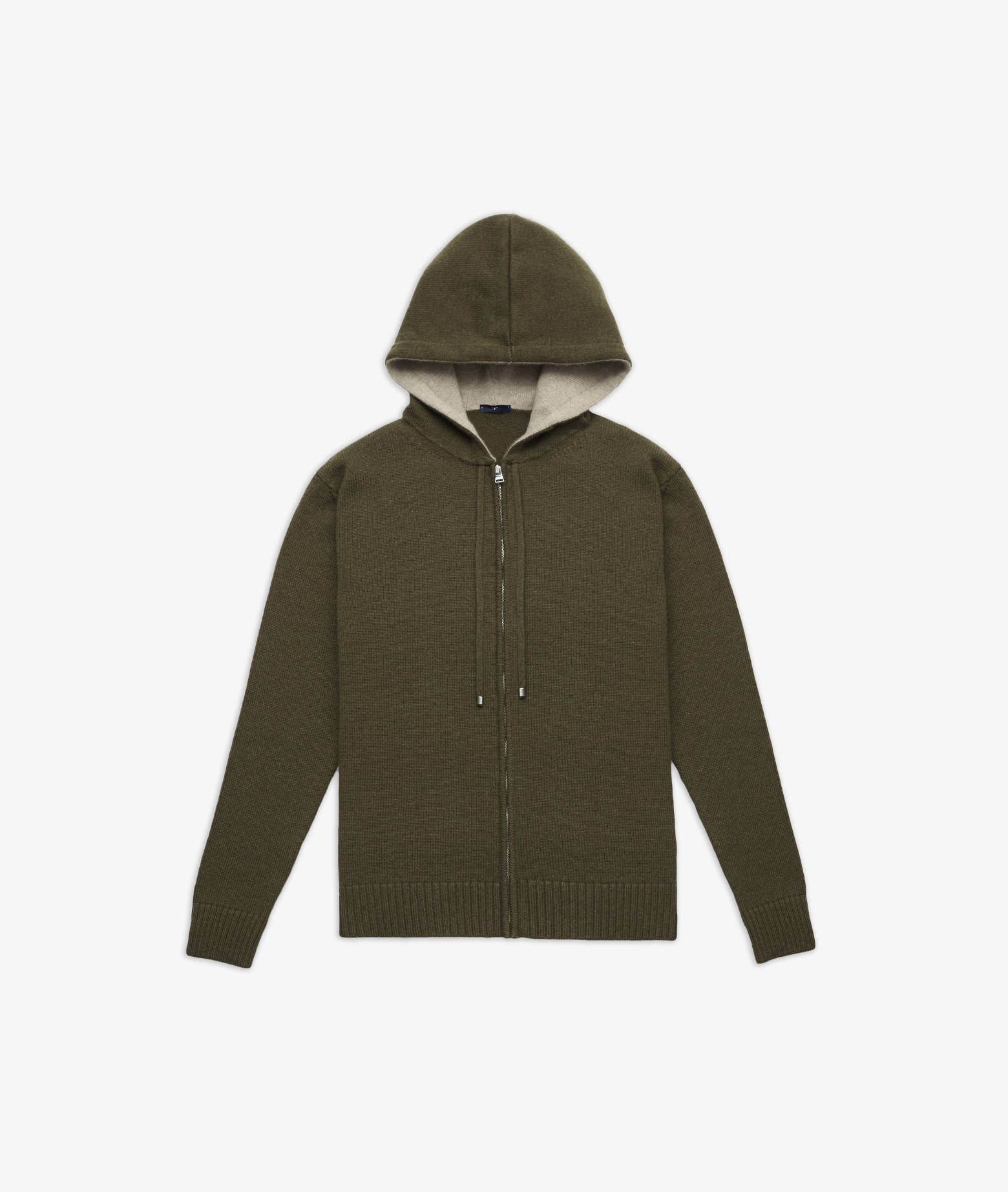 Zippered Cashmere Sweatshirt Bruges Green Maglieria Dis/lav Pesante