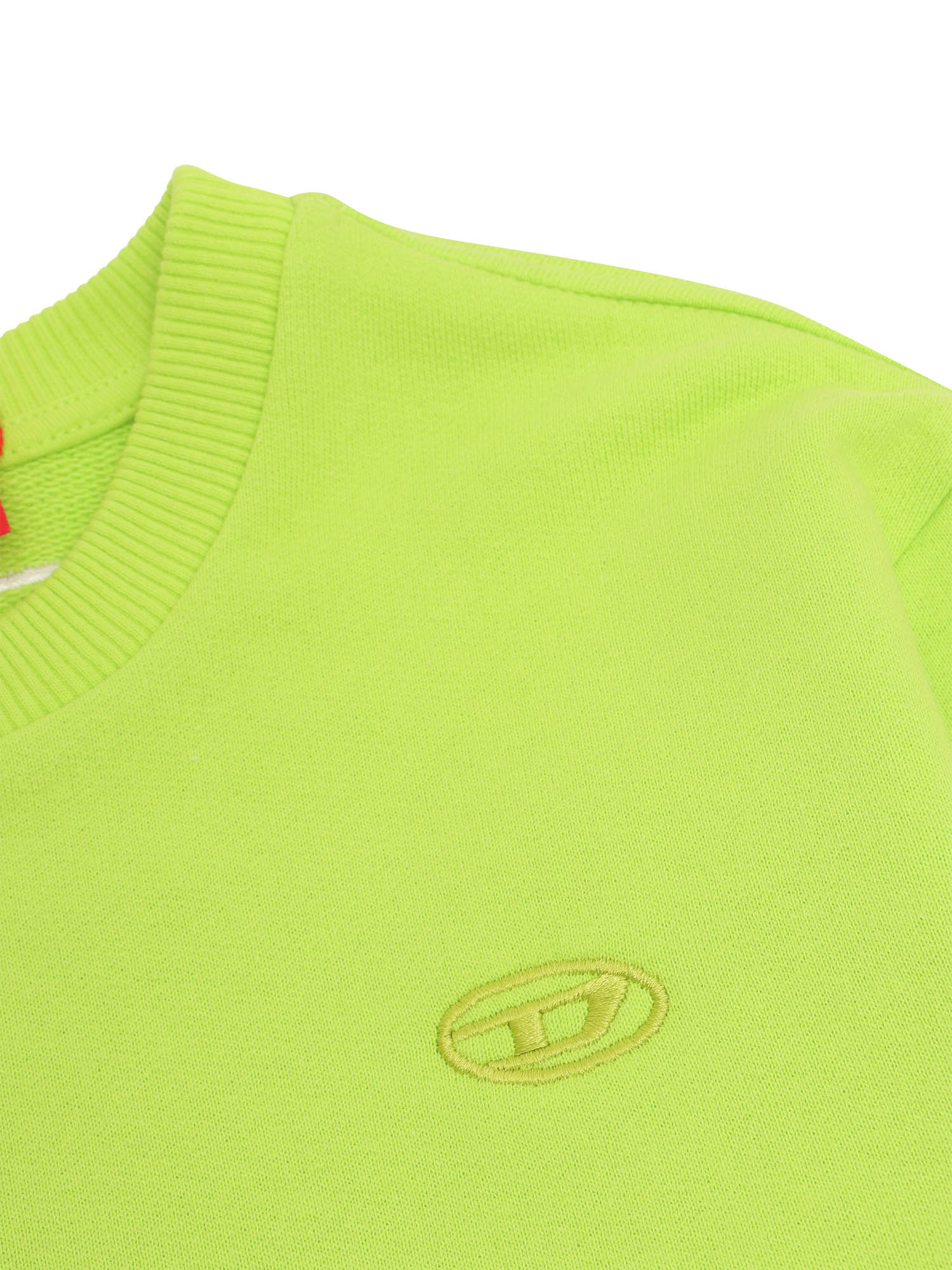 Sweaters Green Cotton Rib Elastane Crewneck