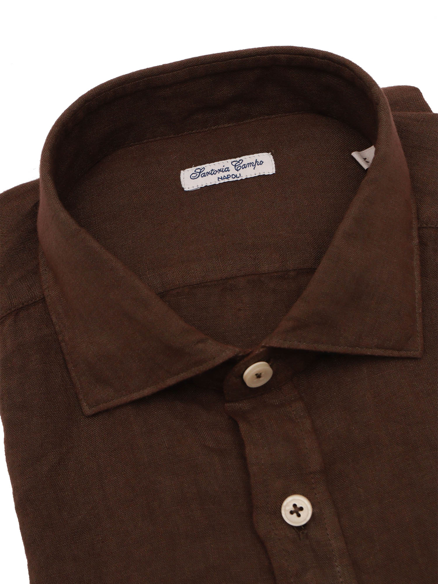 Mens Shirt Brown Cotton