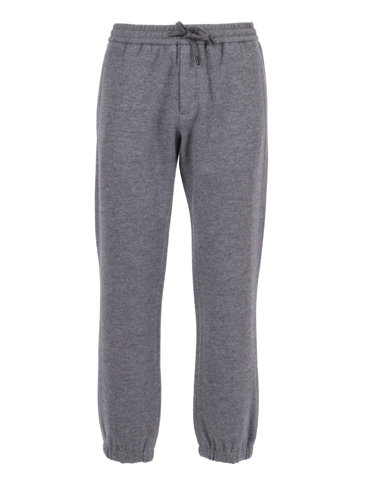 P.cuffed Wool Grey Fabric 2 Cotton Elastane Pant