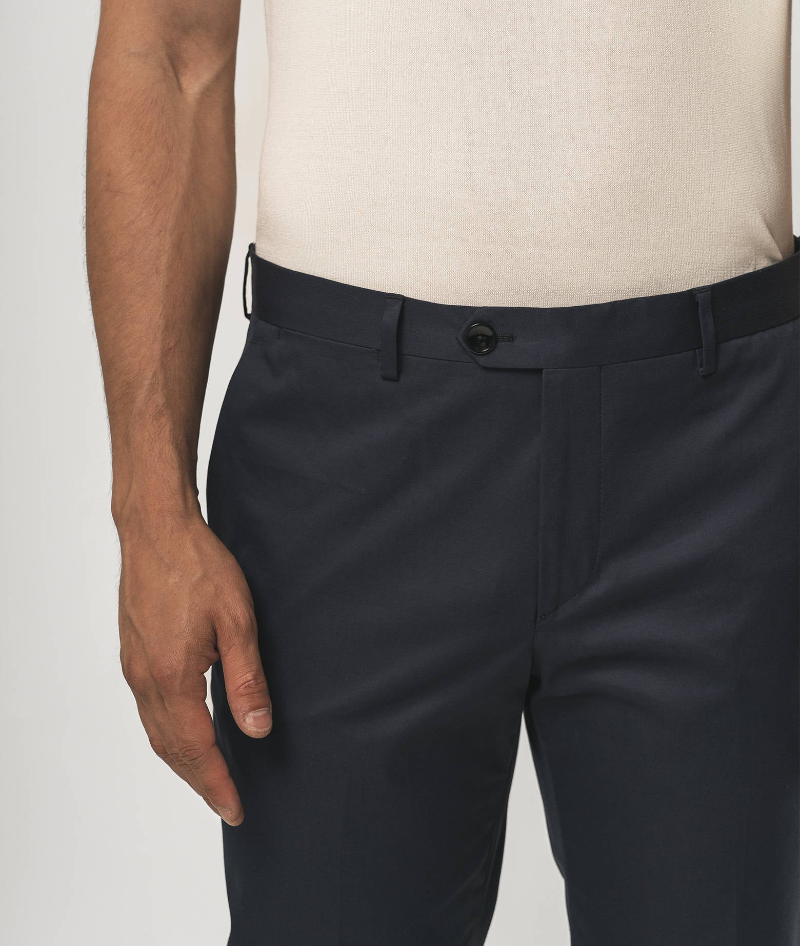 Cotton Chino Ischia Blue Sportswear Trousers