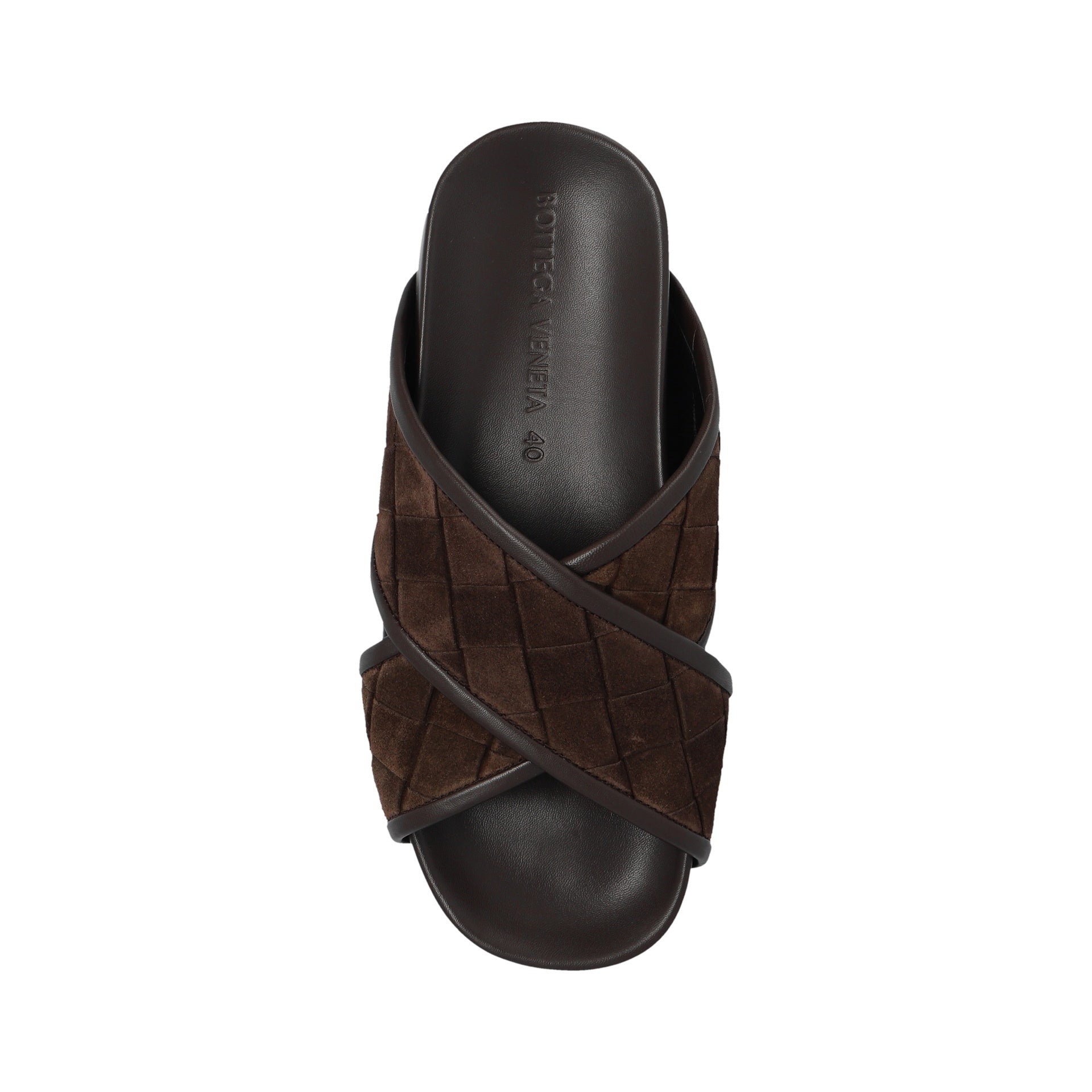 Tarik Criss Cross Sandal Brown Lamb Leather