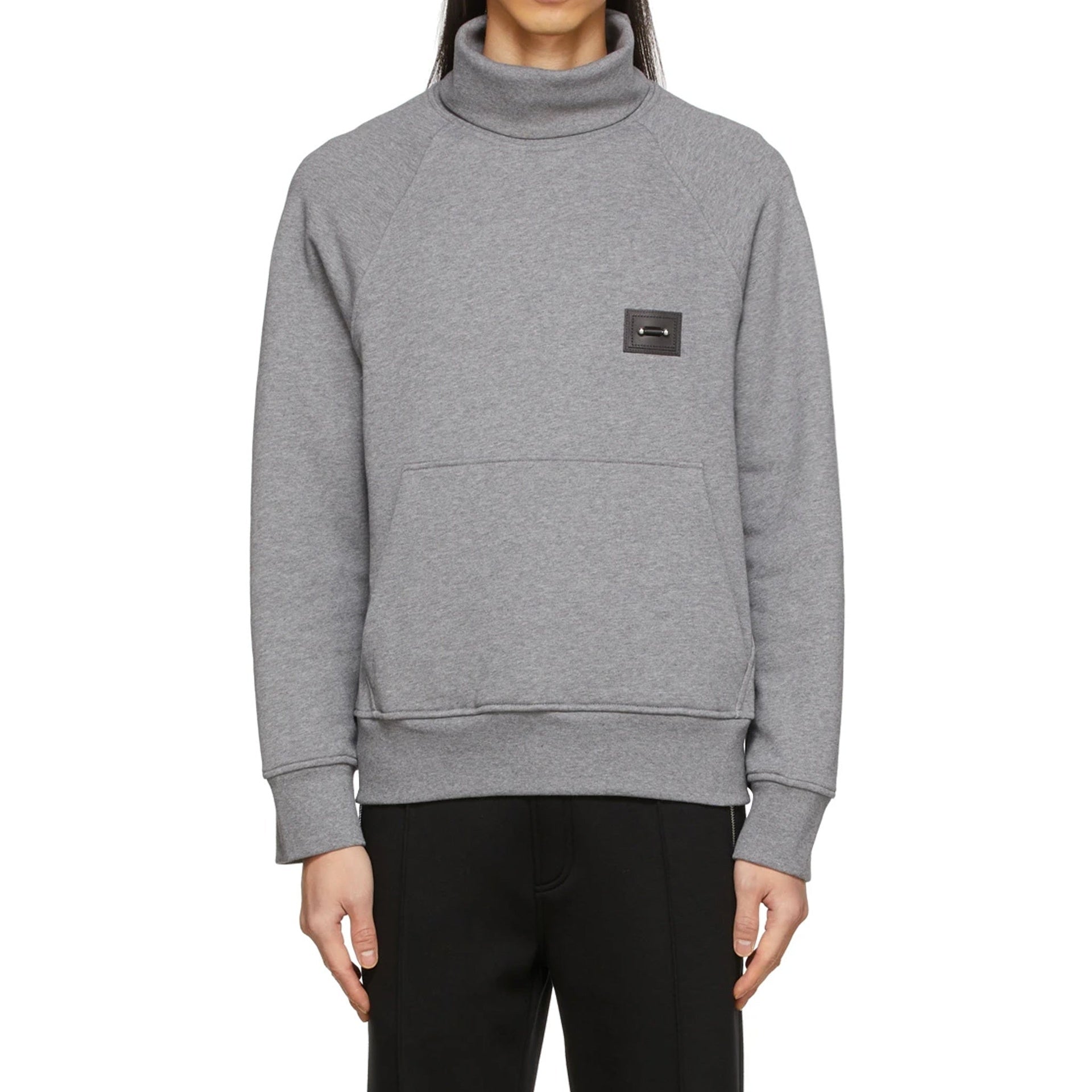 Neil Barrett Jewel Turtleneck Sweatshirt Gray Cotton