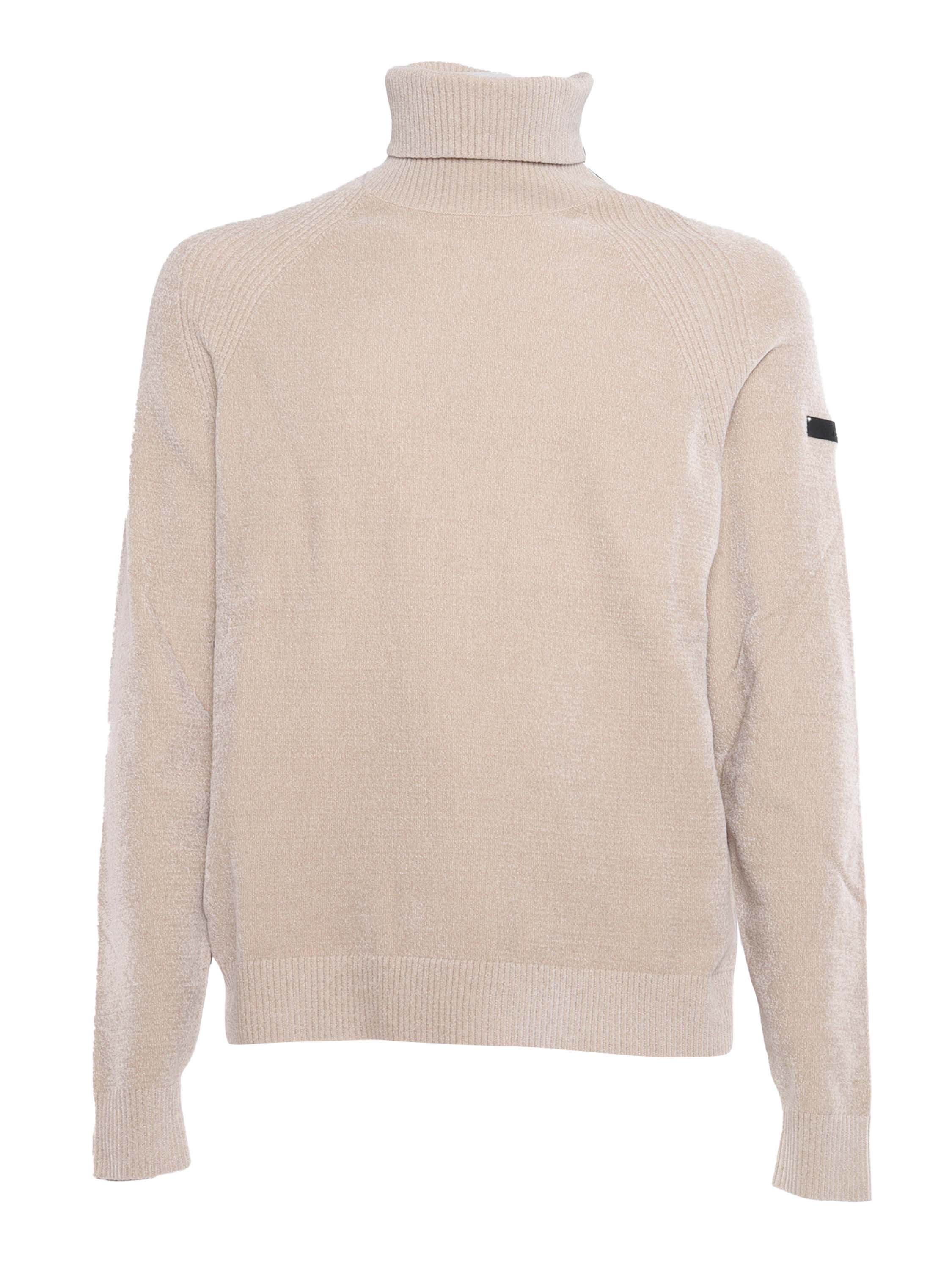 Velvet Turtleneck Knit Beige