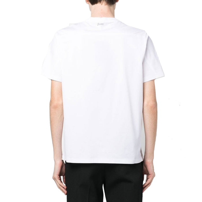 Herno Cotton Blend T-Shirt White Elastane