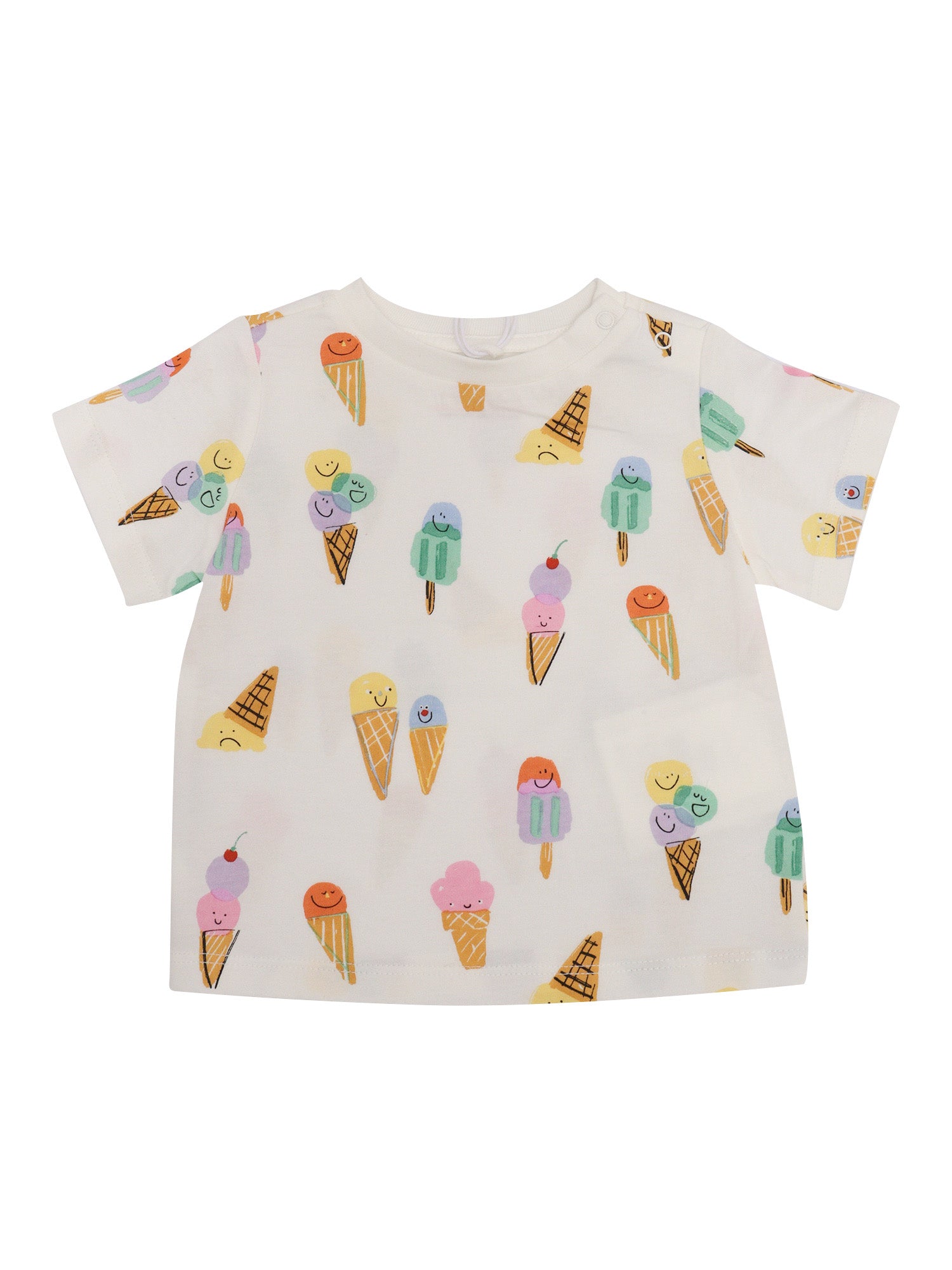 T-SHIRT-TOP White Cotton Short Sleeves T-shirt