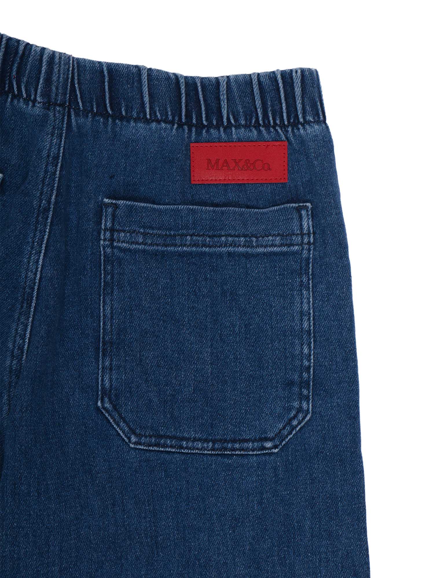 5 Pockets Blue Cotton Lyocell Elastane Jean