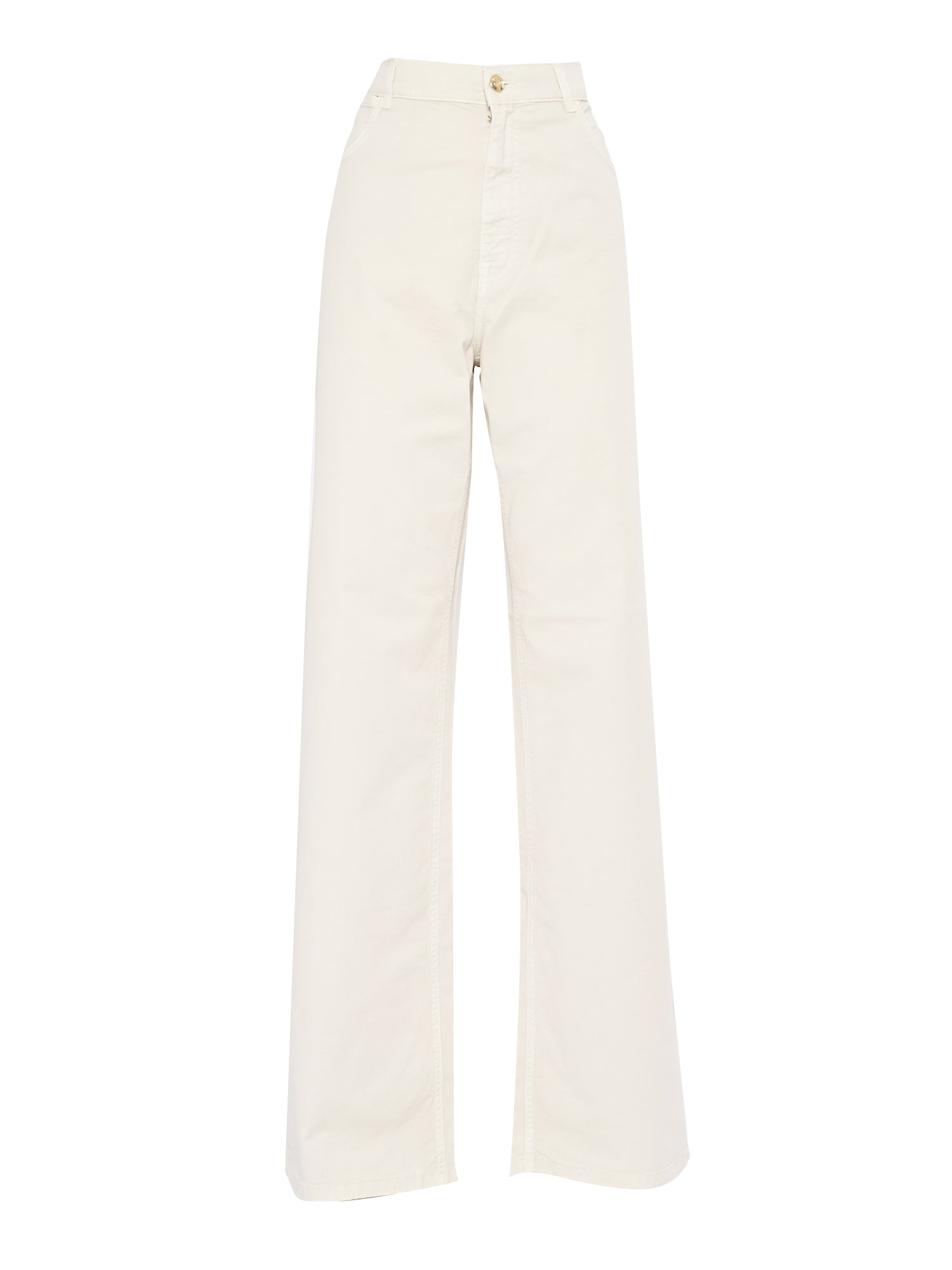 5 POCKETS FLARED PANTS White Cotton Elastane