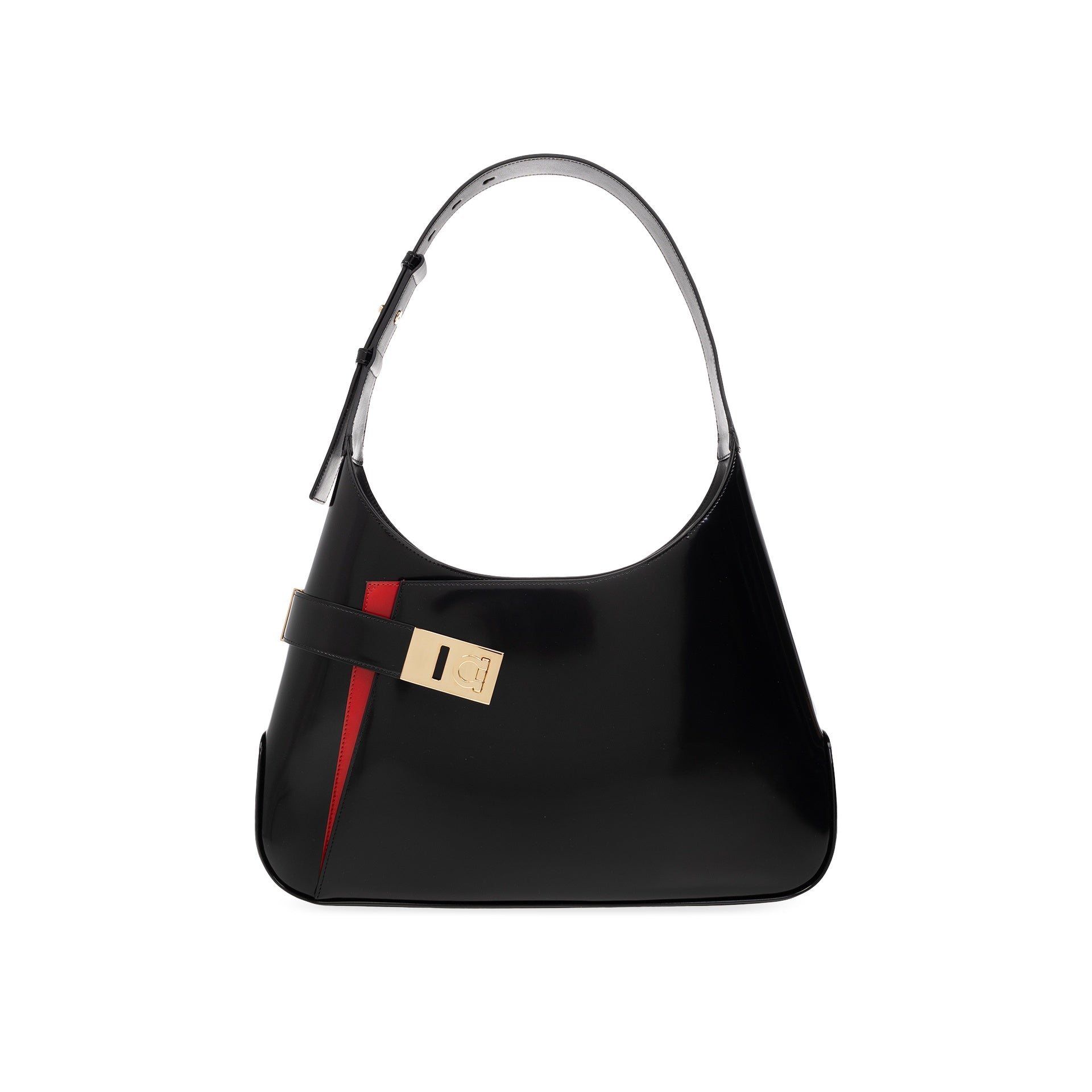 Arch Hobo Shoulder Bag Nero Calf Leather