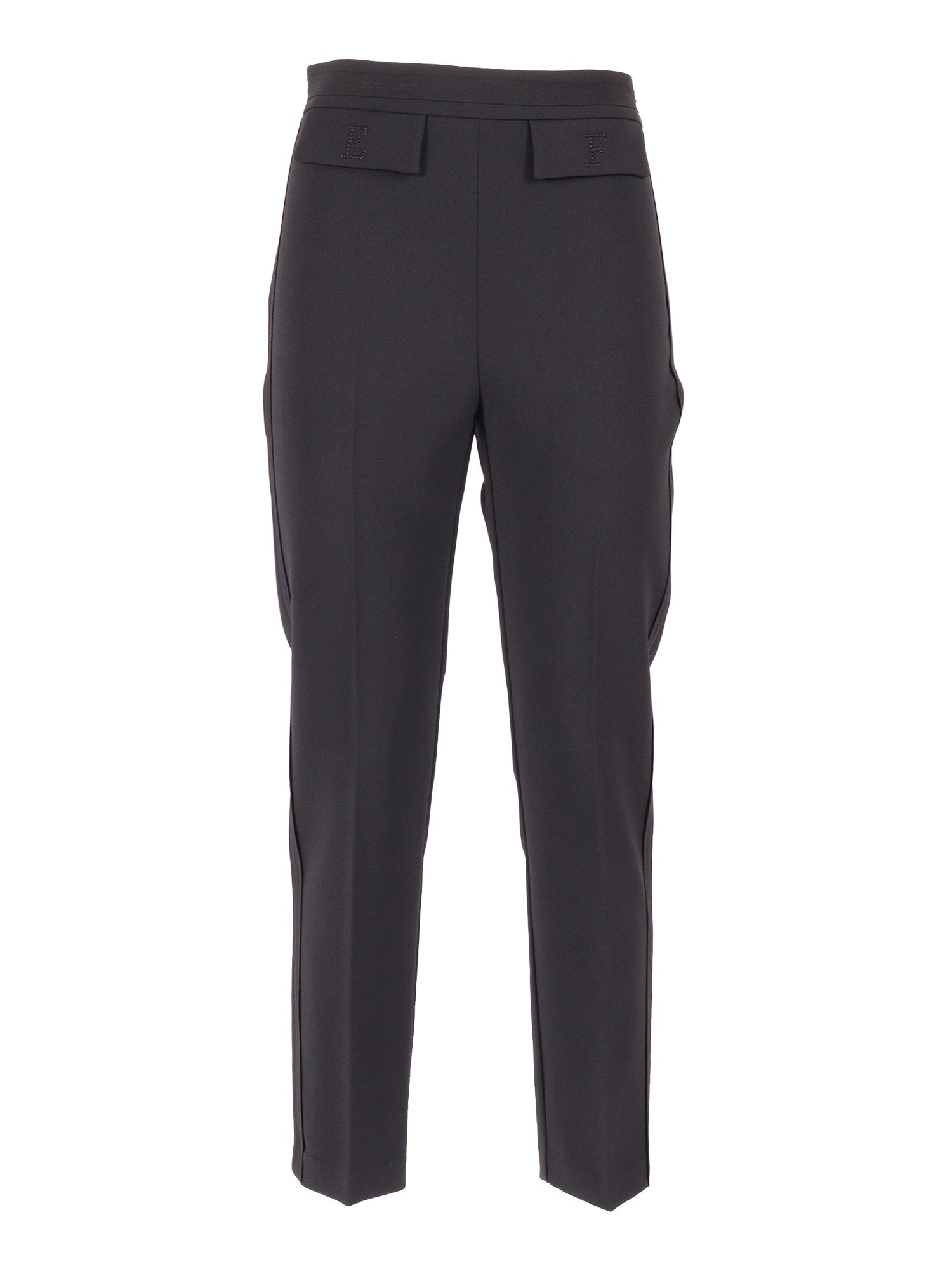 TROUSERS Black Polyester Elastane Pant