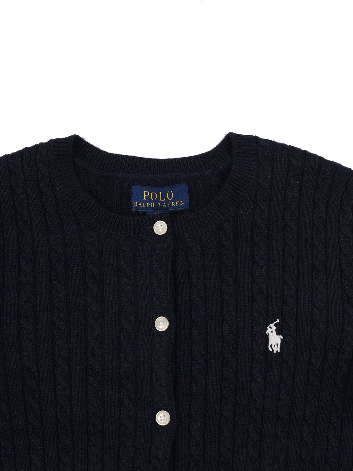 MINI CABLE-TOPS-SWEATER Blue Cotton Cardigan