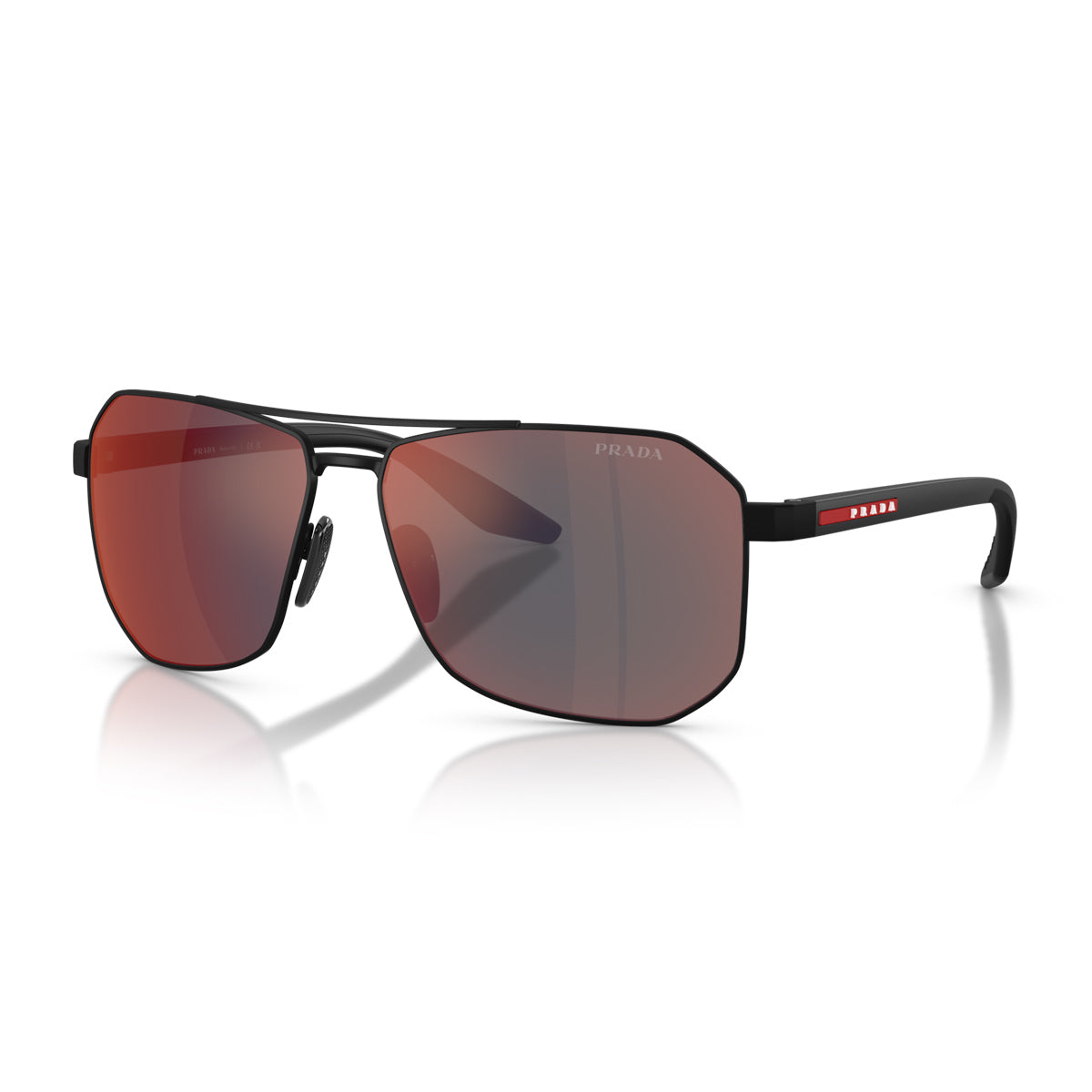 Prada Linea Rossa PS A53S DG008F Gomma Nera Nero Metal Occhiali Da Sole