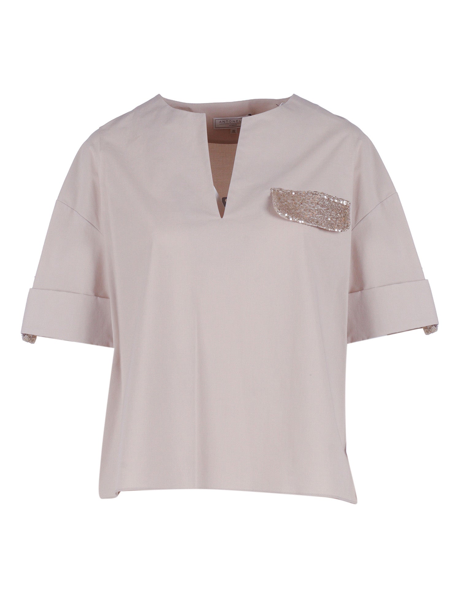 T-Shirt Multicolor Cotton Elastane Short Sleeves