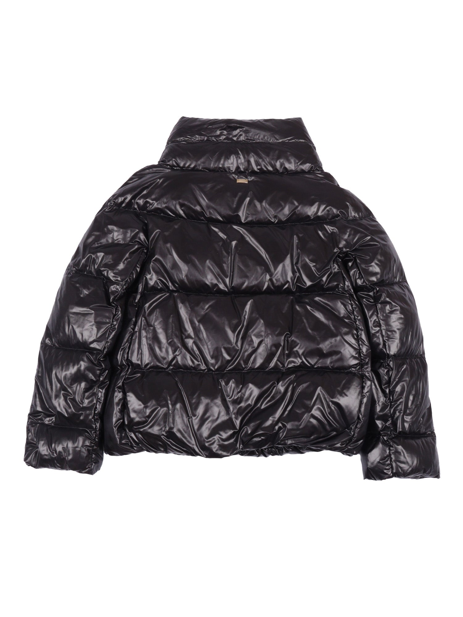 Girl Down Jacket Black Short Puffer