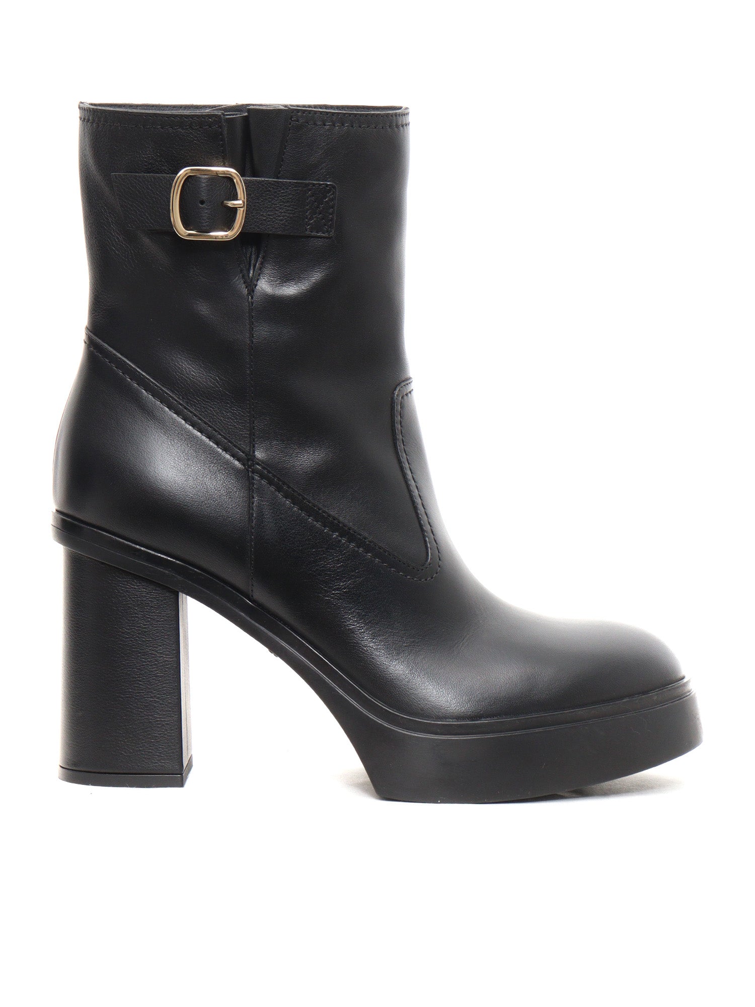 Heeled Ankle Boots Black Booties