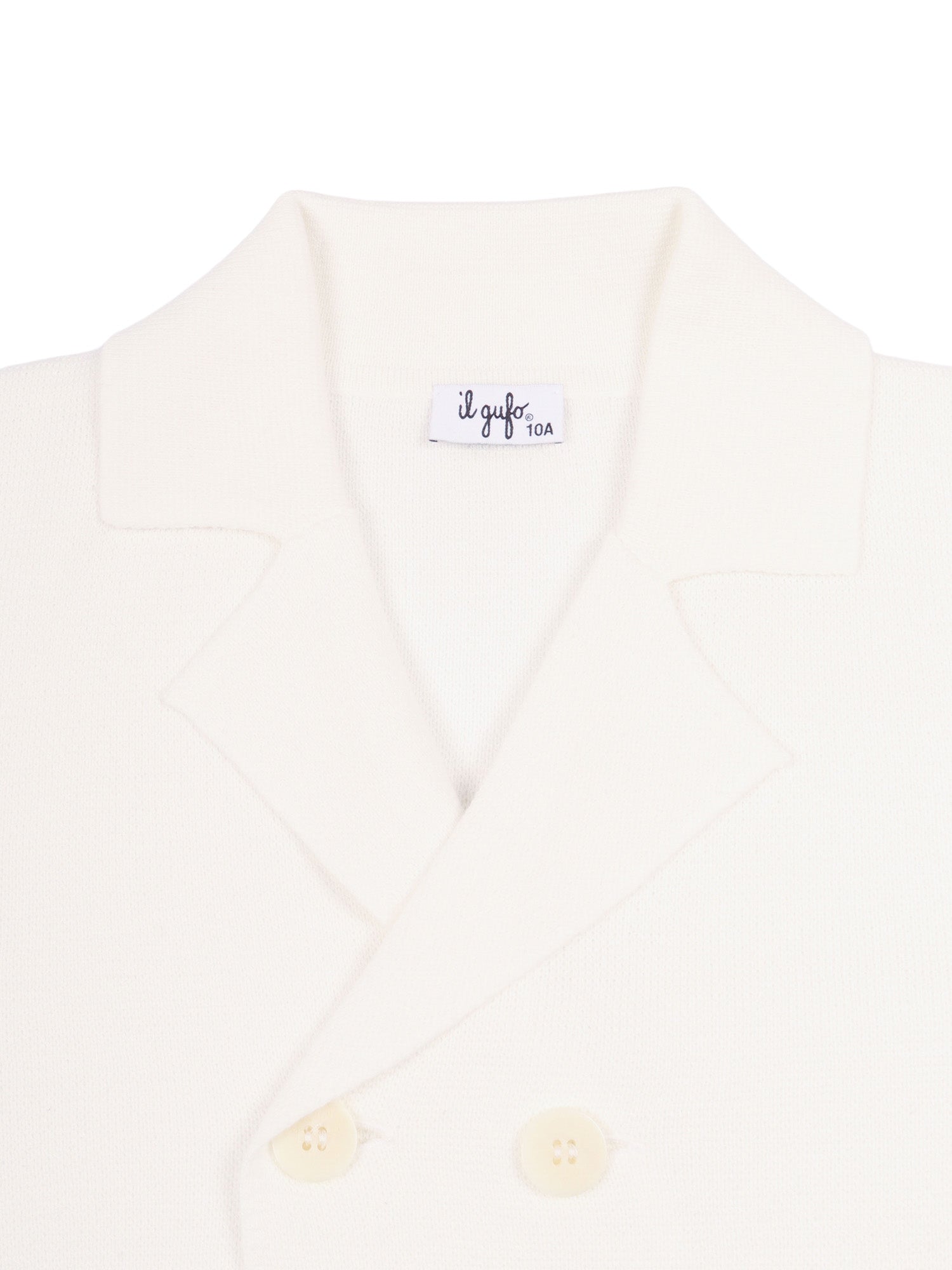 Sweater White Cotton Crewneck