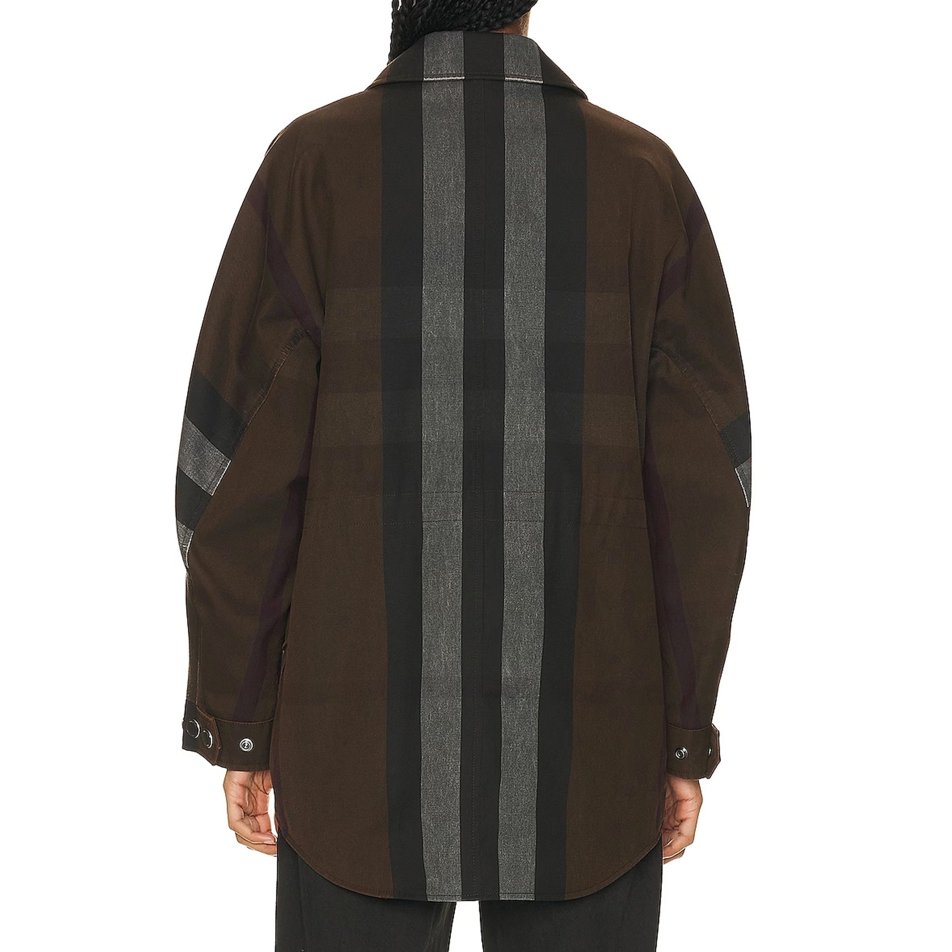 Parka Jacket Brown Cotton Polyester