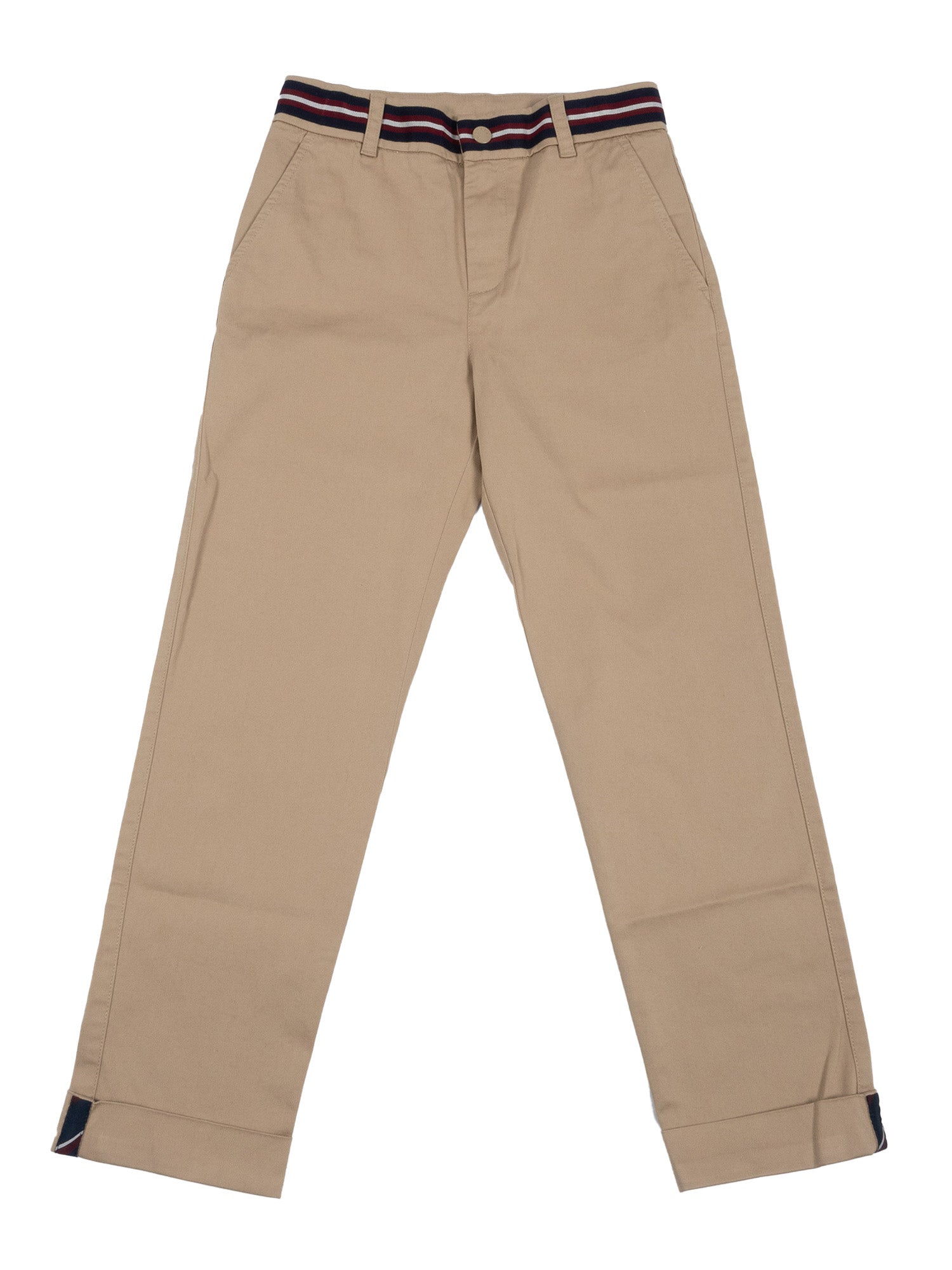 TROUSERS Beige Elastane Cotton Pant