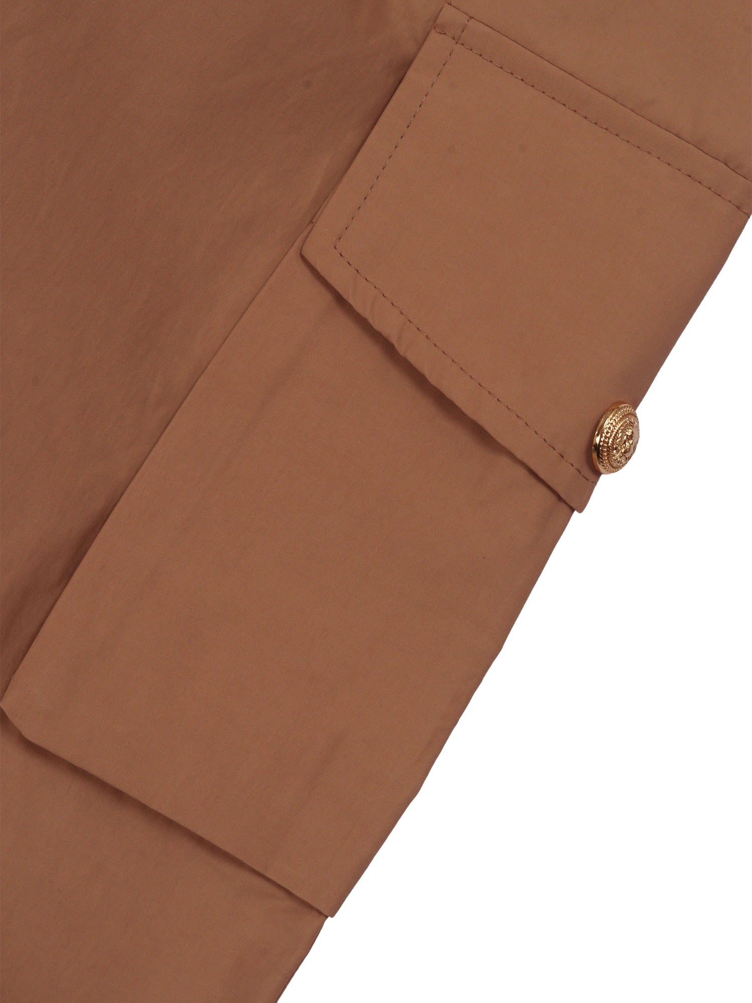 TROUSERS Brown Cotton Lyocell Pant
