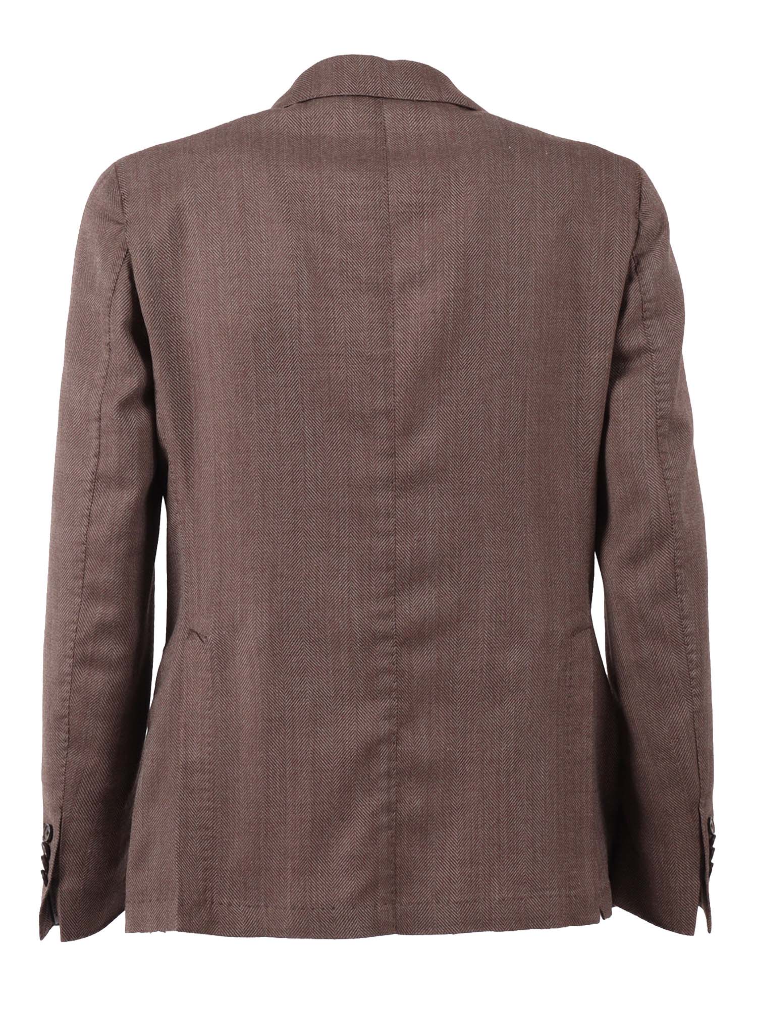 Jacket Brown Virgin Wool Polyester