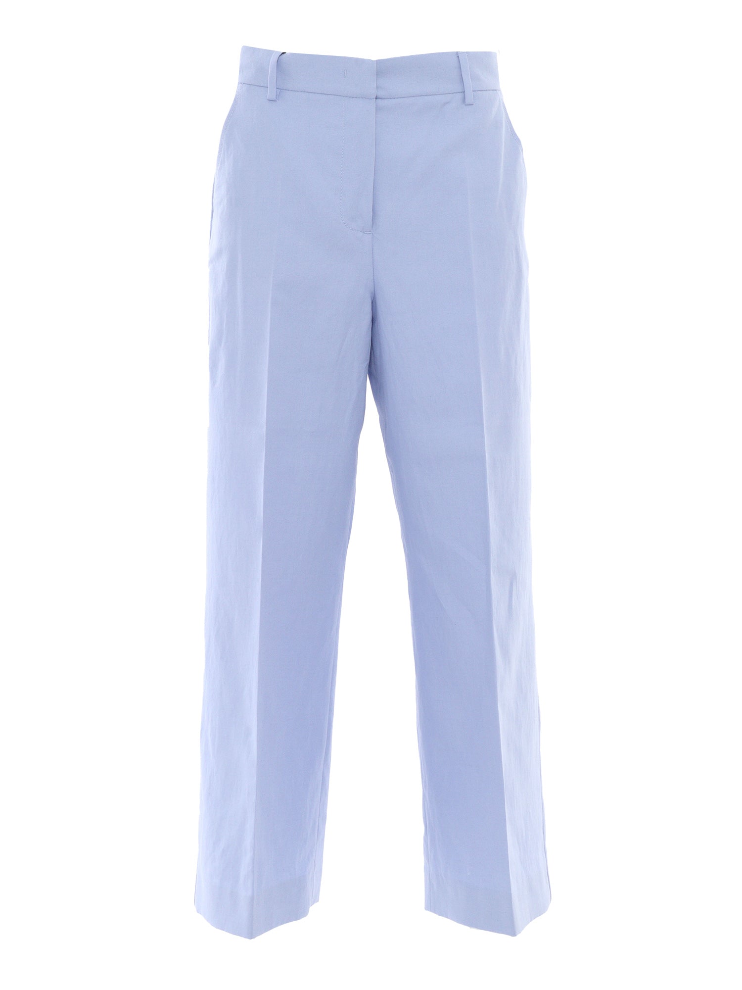 ZIRCONE Long trouser Light Blue Cotton Flaxlinen Pant