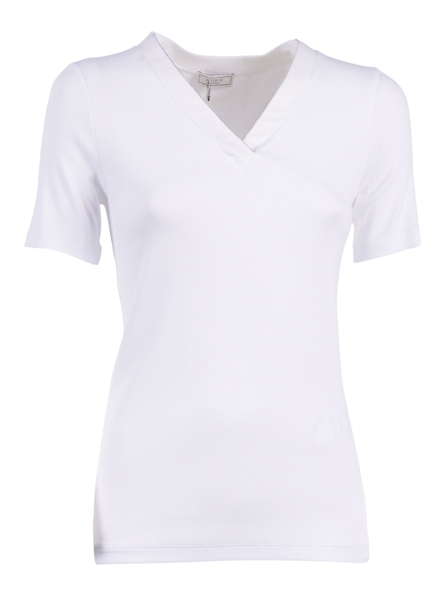 Blouse White Cotton Elastane Shirt