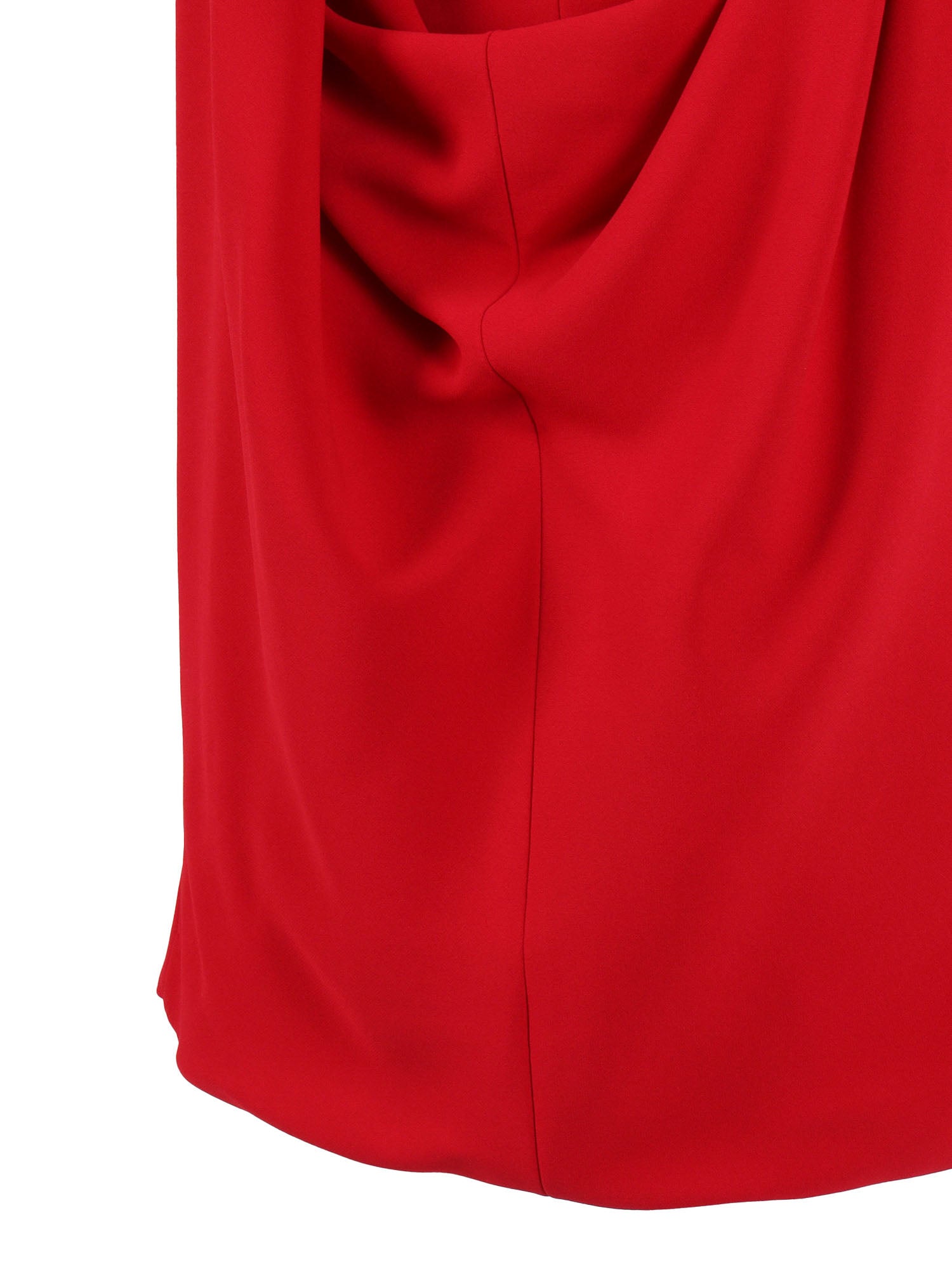 Dress Red Viscose Acetate Elastane Midi