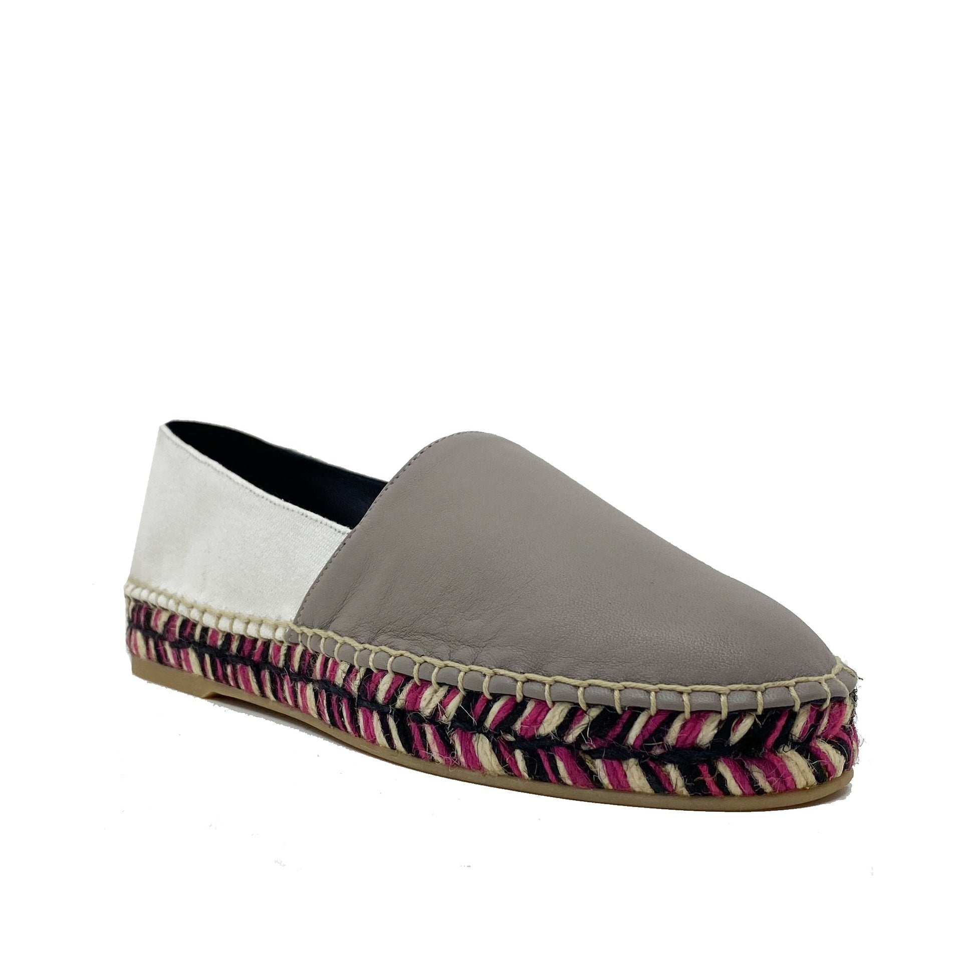 Off-White Leather Espadrilles Beige Calf