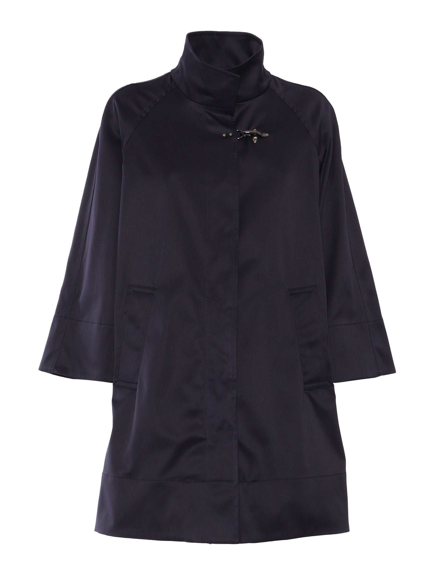 RAGLAN SLEEVE CAPE Blue Polyester